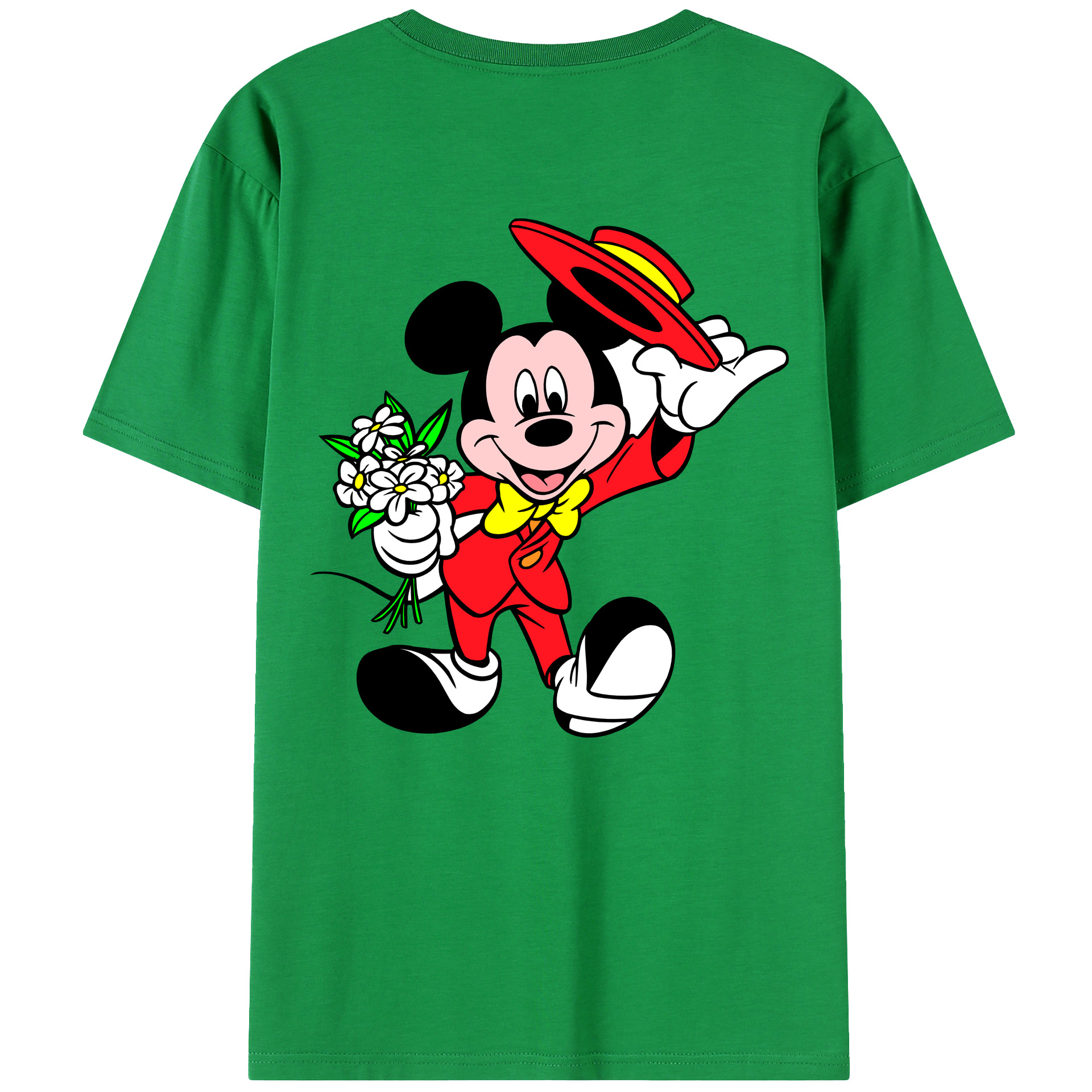 （画像用） ミッキーマウス Mickey Mouse レディース半袖Tシャツ(バックプリント)