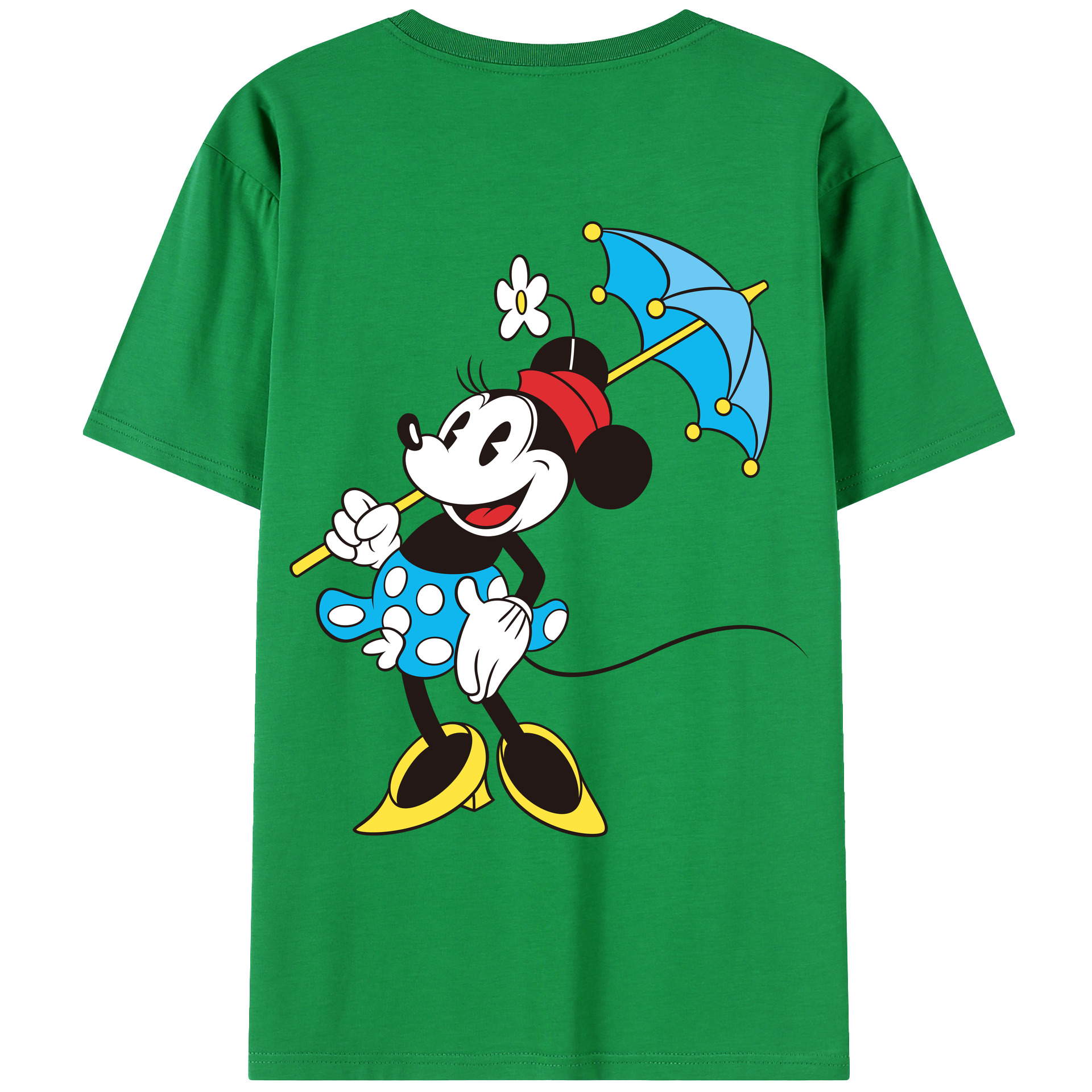 （画像用） ミッキーマウス Mickey Mouse レディース半袖Tシャツ(バックプリント)