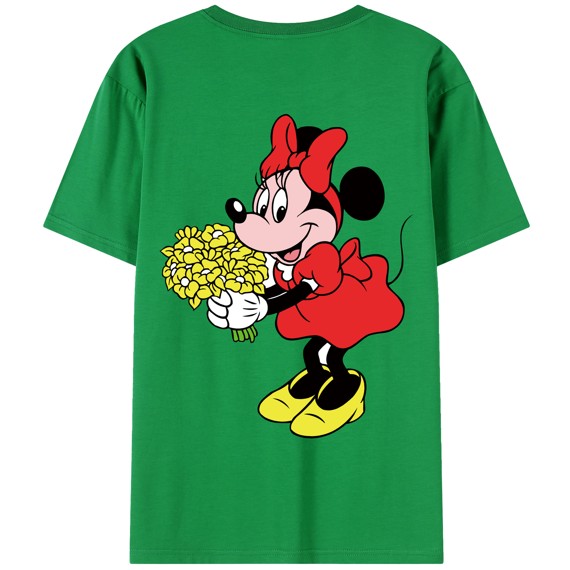 （画像用） ミッキーマウス Mickey Mouse レディース半袖Tシャツ(バックプリント)