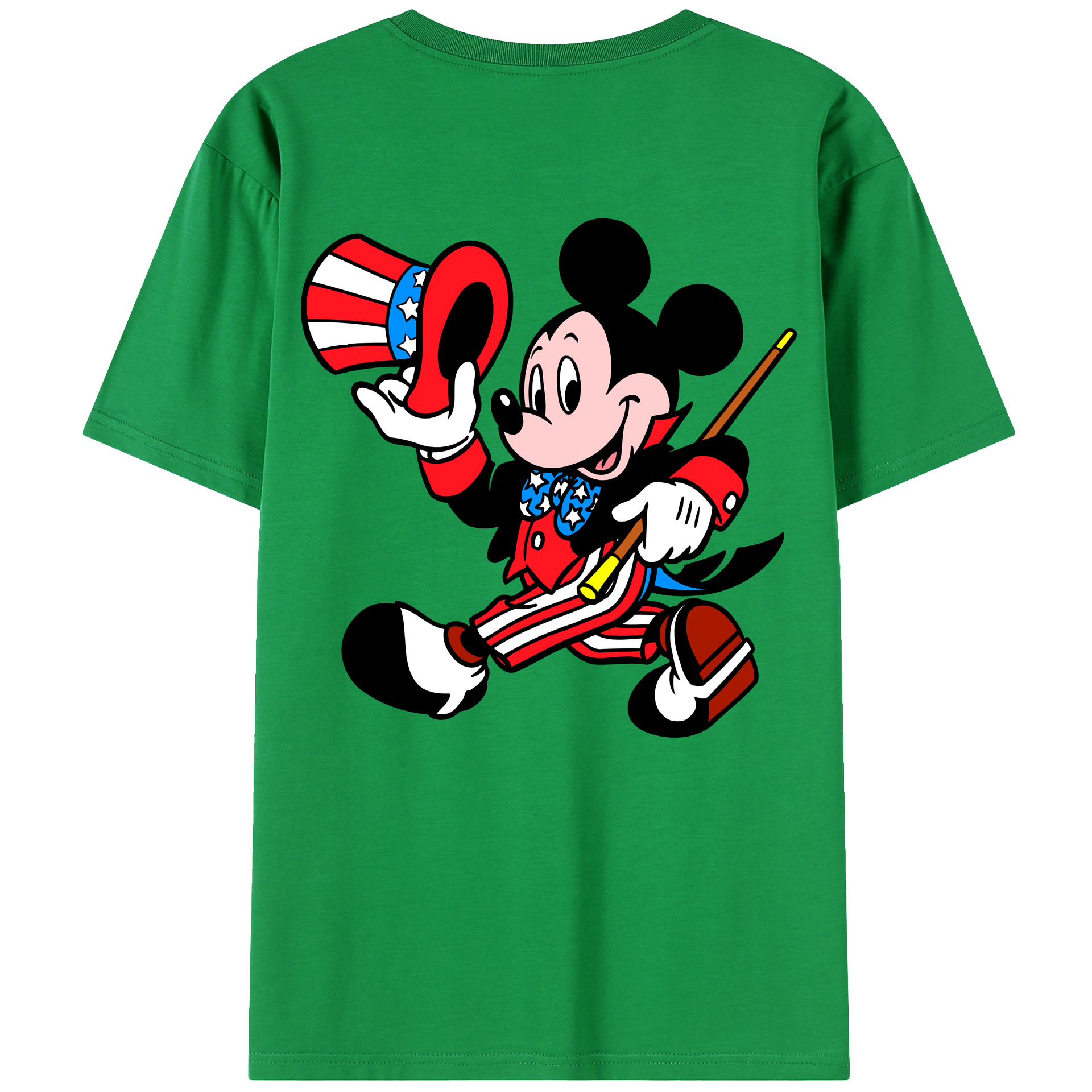 （画像用） ミッキーマウス Mickey Mouse レディース半袖Tシャツ(バックプリント)