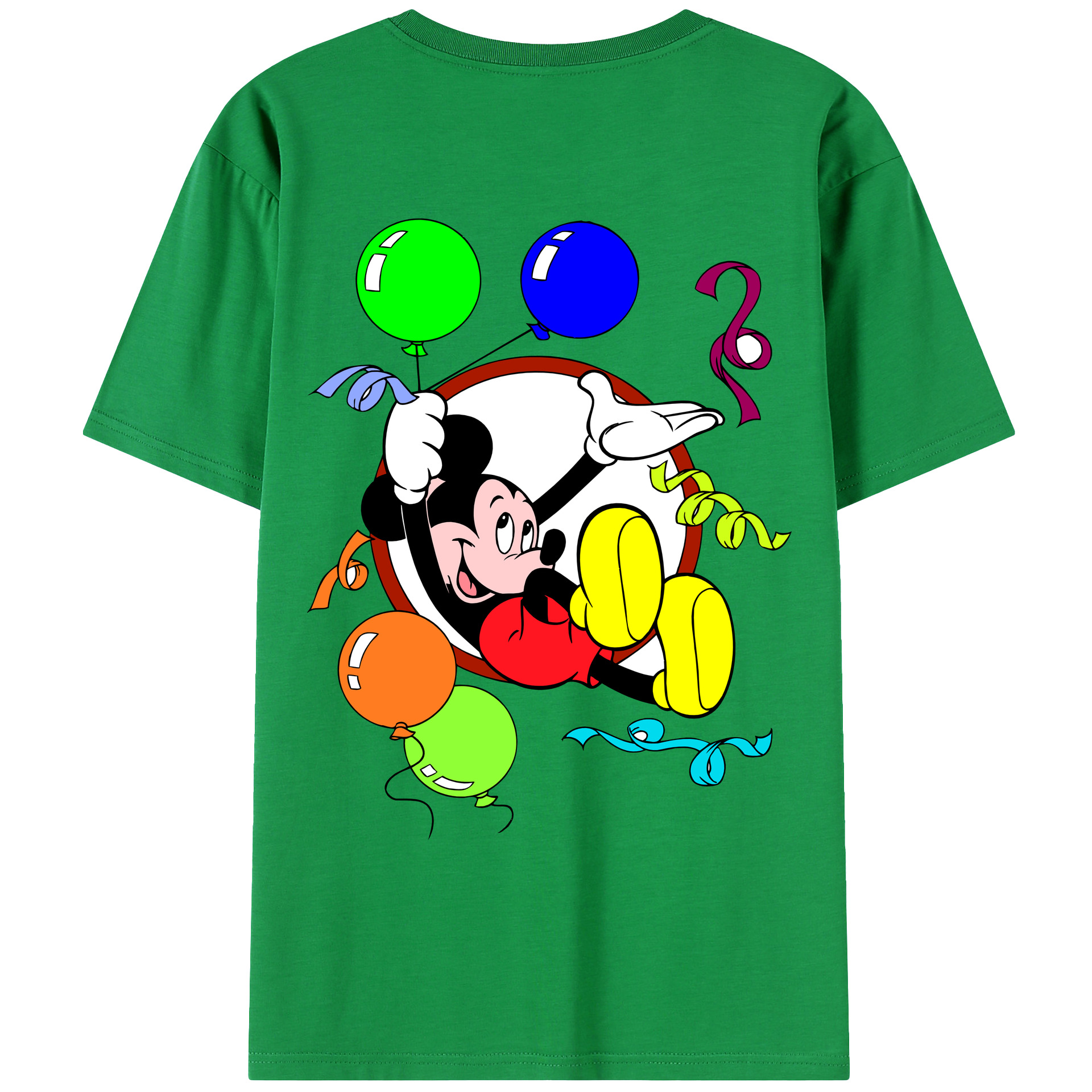 （画像用） ミッキーマウス Mickey Mouse レディース半袖Tシャツ(バックプリント)