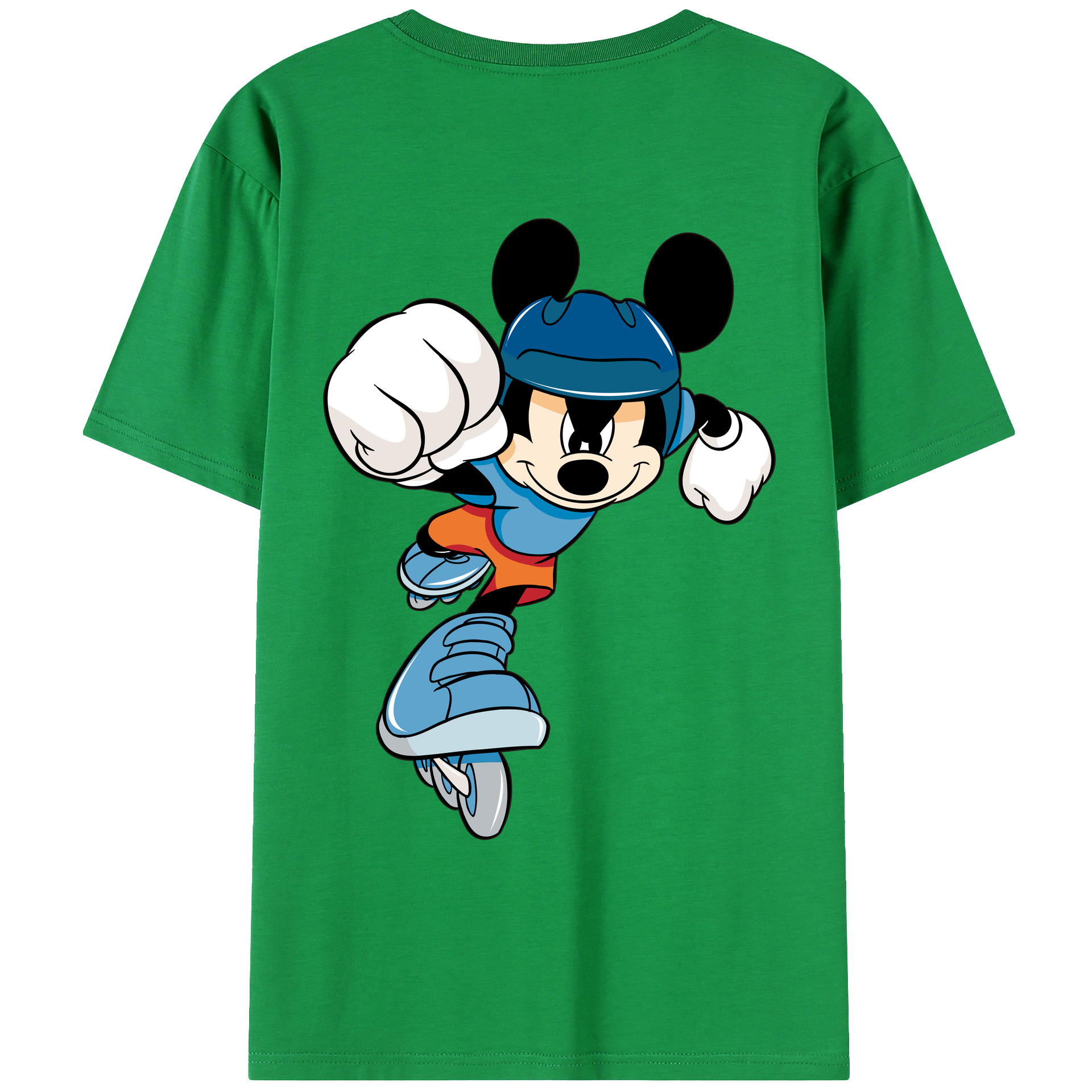 （画像用） ミッキーマウス Mickey Mouse レディース半袖Tシャツ(バックプリント)