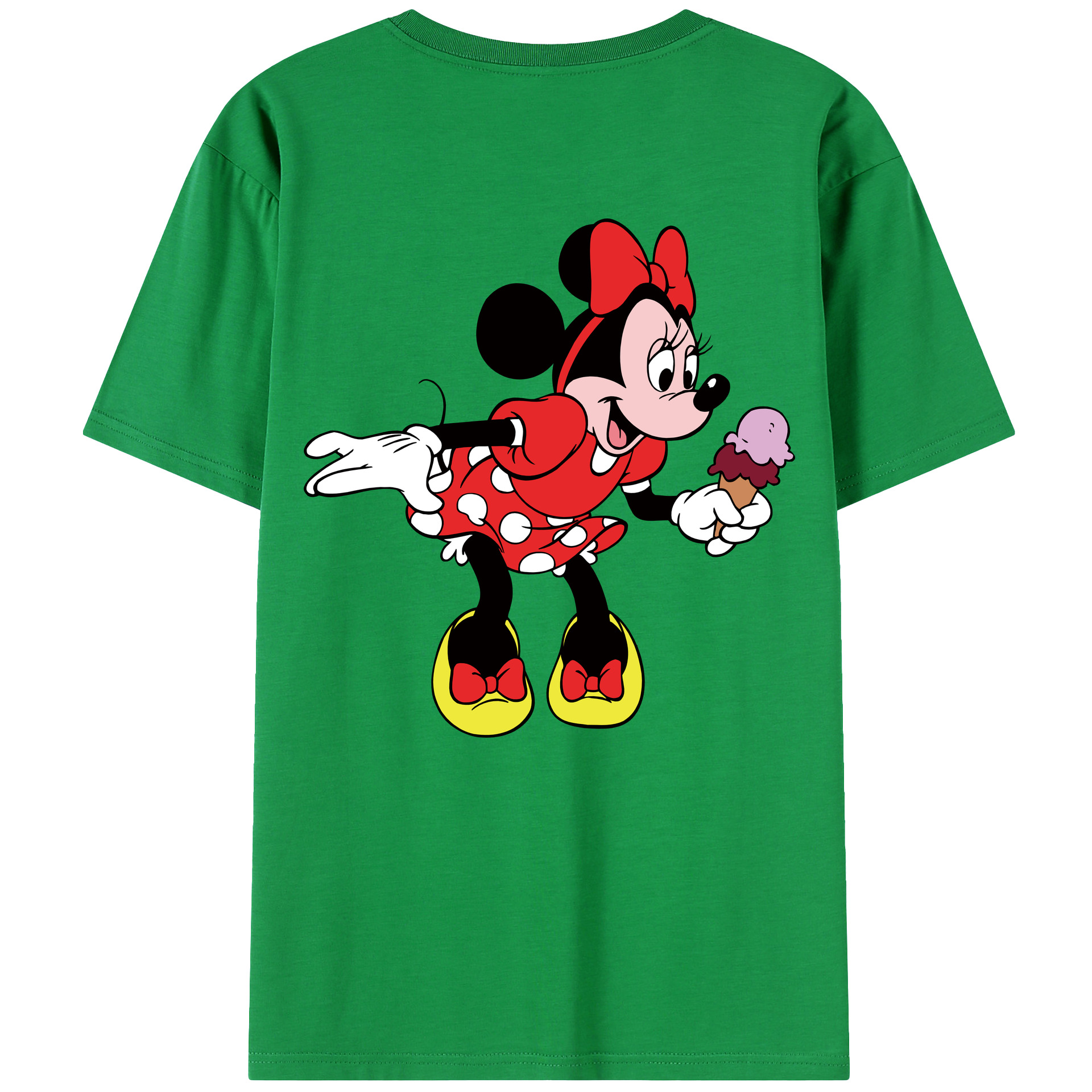 （画像用） ミッキーマウス Mickey Mouse レディース半袖Tシャツ(バックプリント)