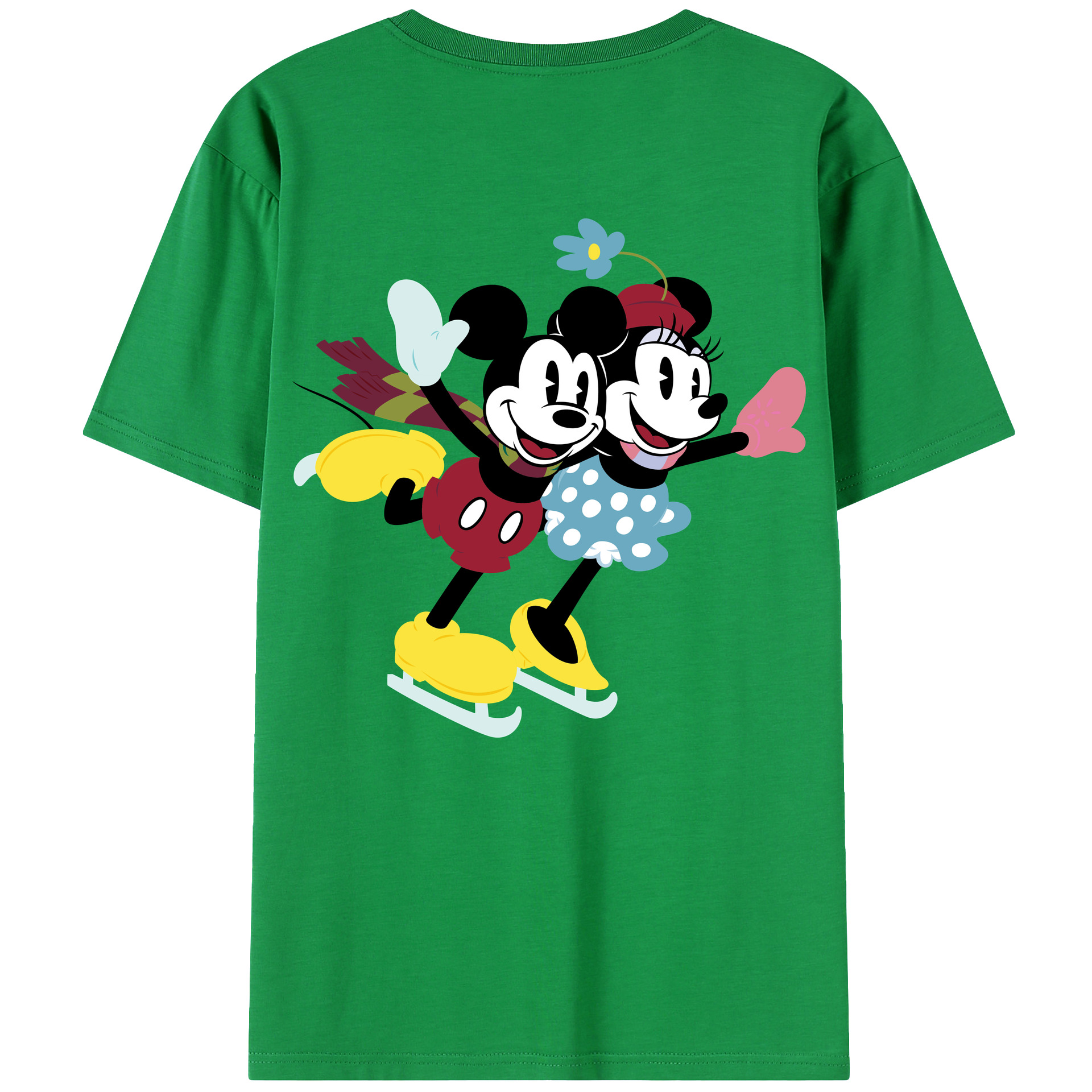（画像用） ミッキーマウス Mickey Mouse レディース半袖Tシャツ(バックプリント)