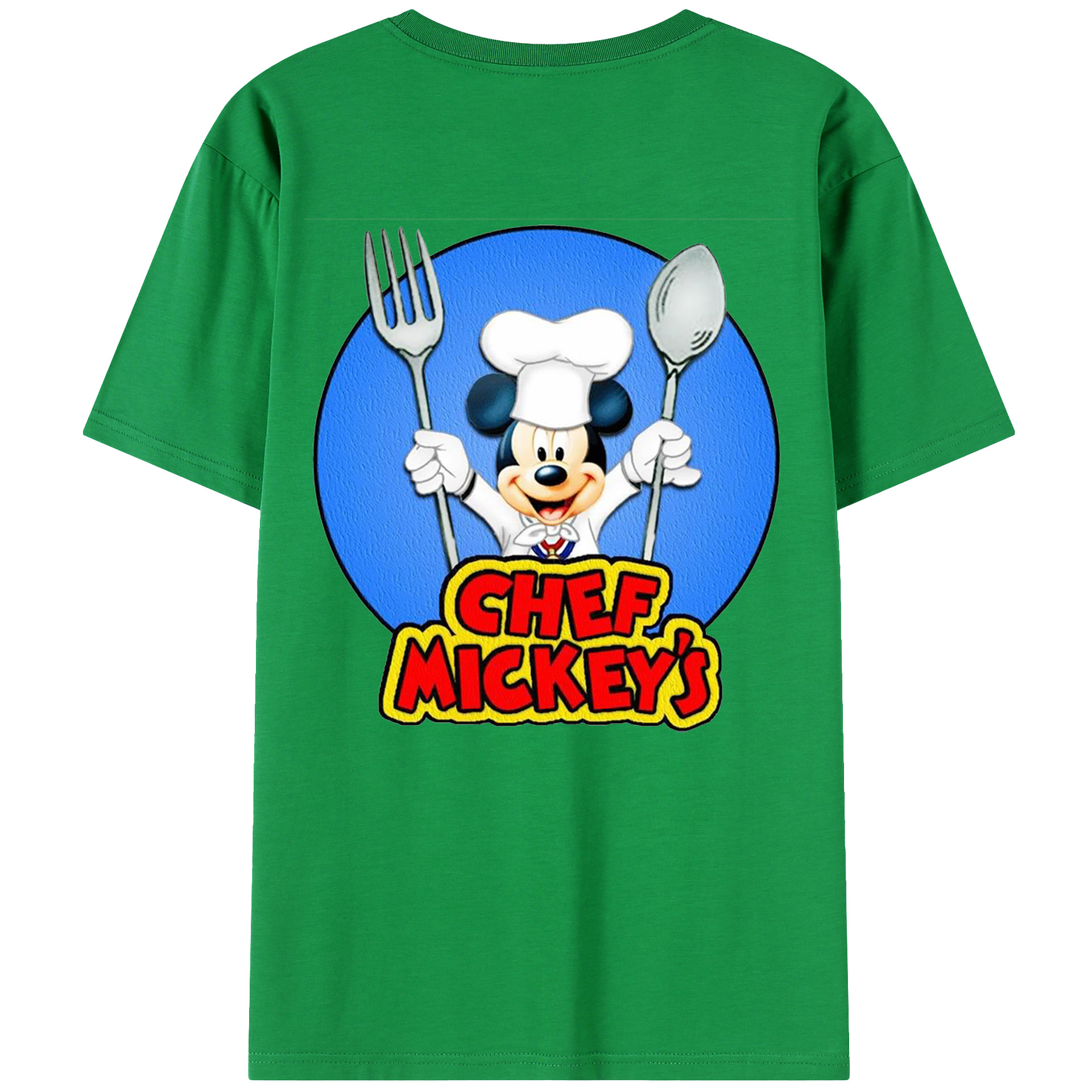 （画像用） ミッキーマウス Mickey Mouse レディース半袖Tシャツ(バックプリント)