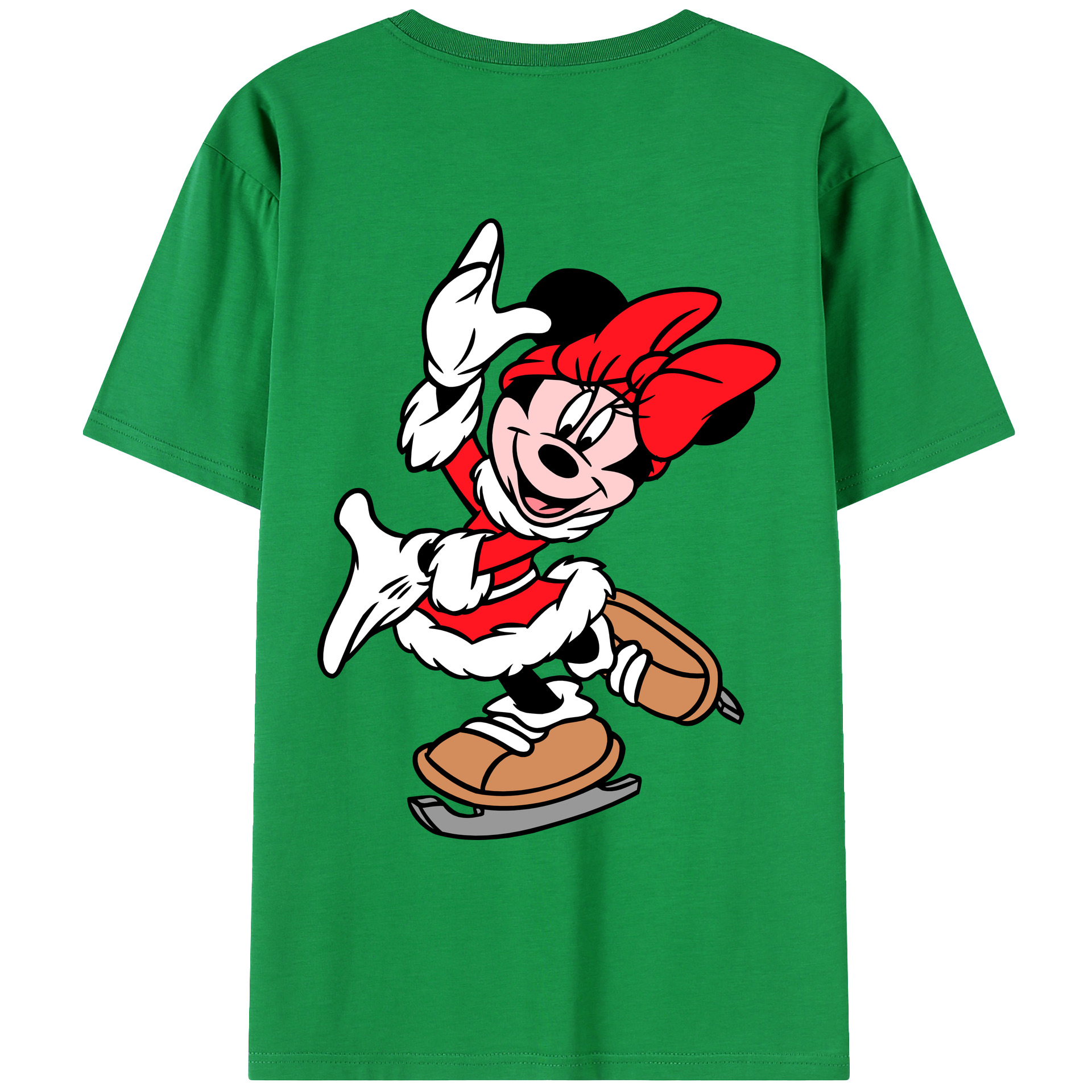 （画像用） ミッキーマウス Mickey Mouse レディース半袖Tシャツ(バックプリント)