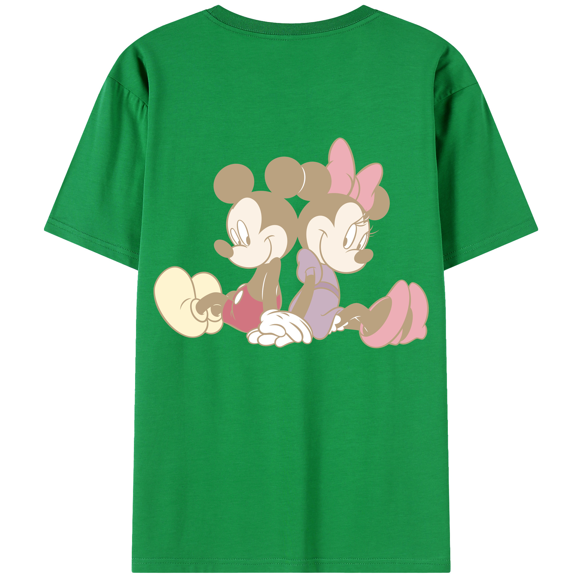 （画像用） ミッキーマウス Mickey Mouse レディース半袖Tシャツ(バックプリント)