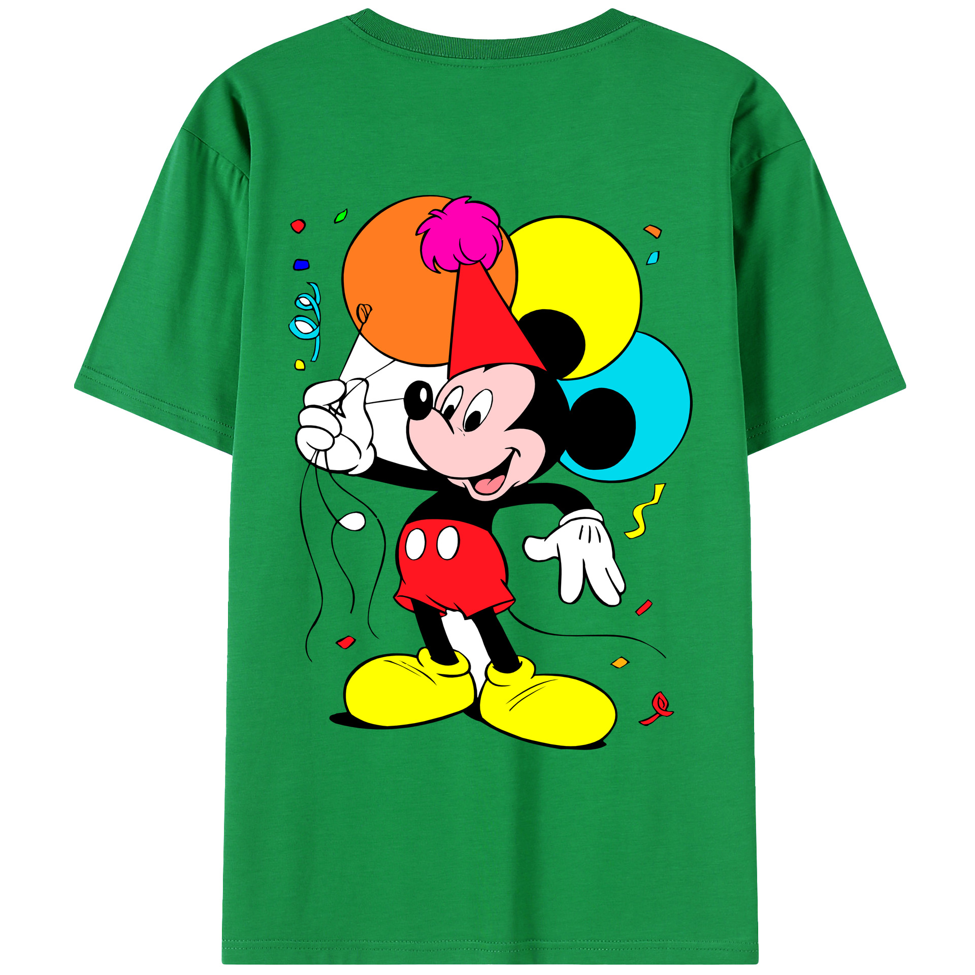 （画像用） ミッキーマウス Mickey Mouse レディース半袖Tシャツ(バックプリント)