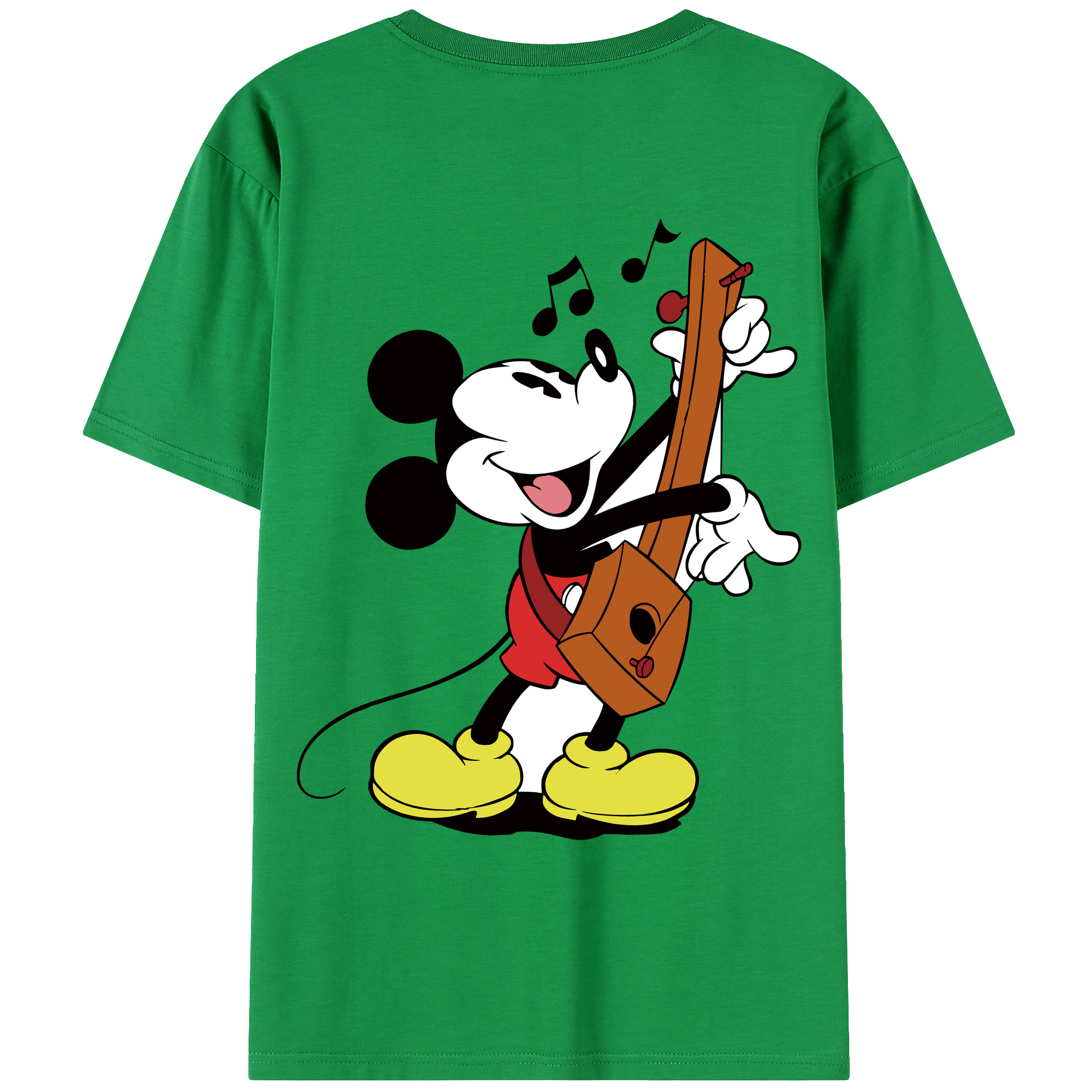 （画像用） ミッキーマウス Mickey Mouse レディース半袖Tシャツ(バックプリント)