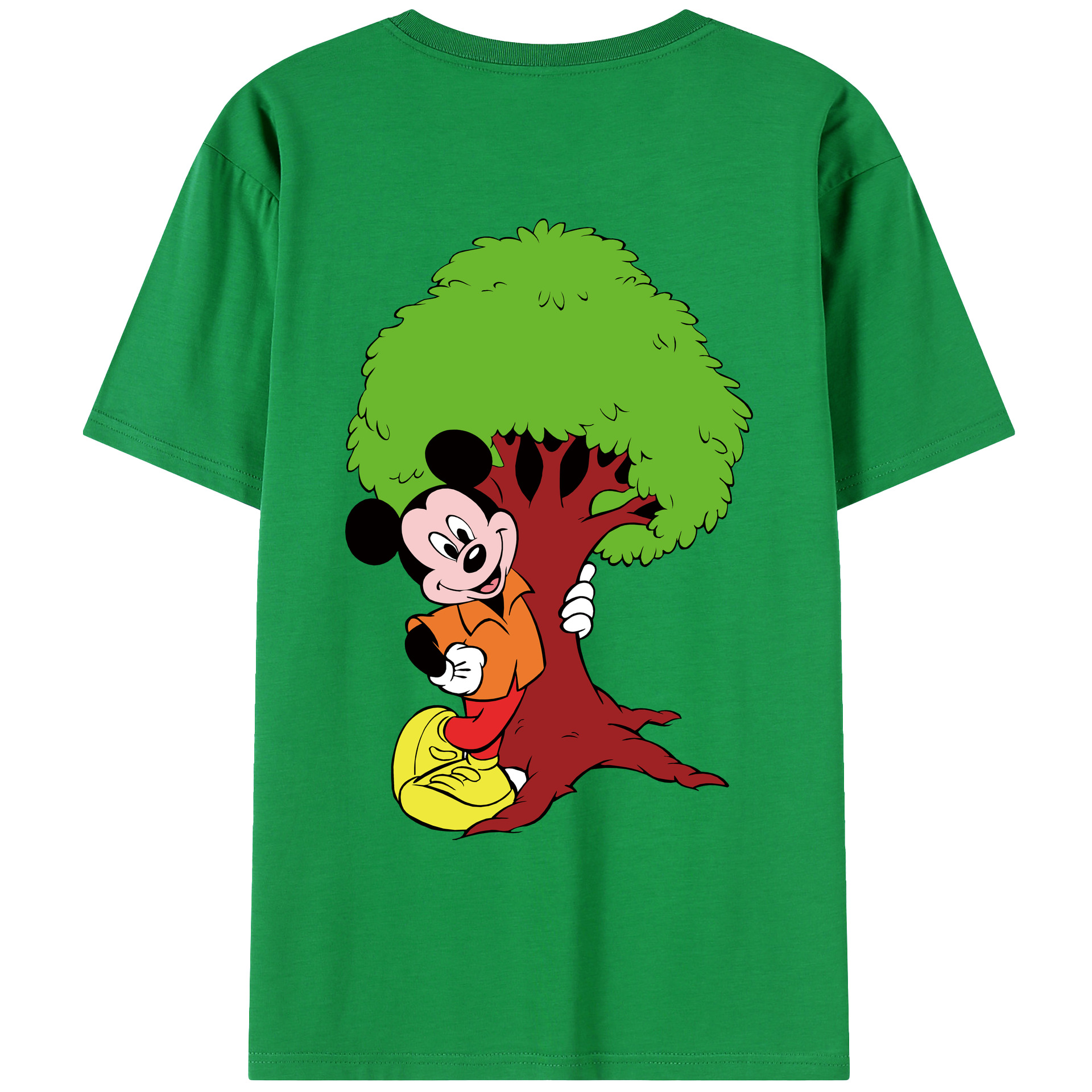 （画像用） ミッキーマウス Mickey Mouse レディース半袖Tシャツ(バックプリント)