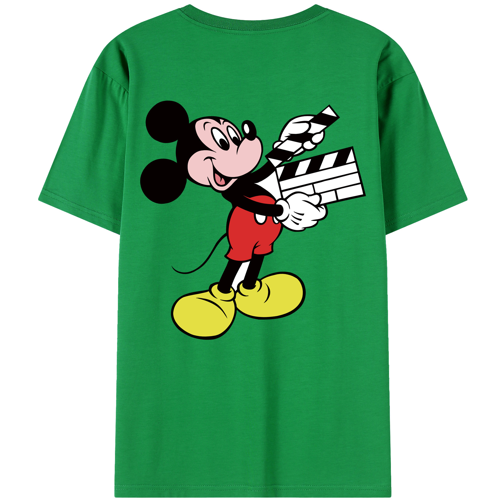 （画像用） ミッキーマウス Mickey Mouse レディース半袖Tシャツ(バックプリント)