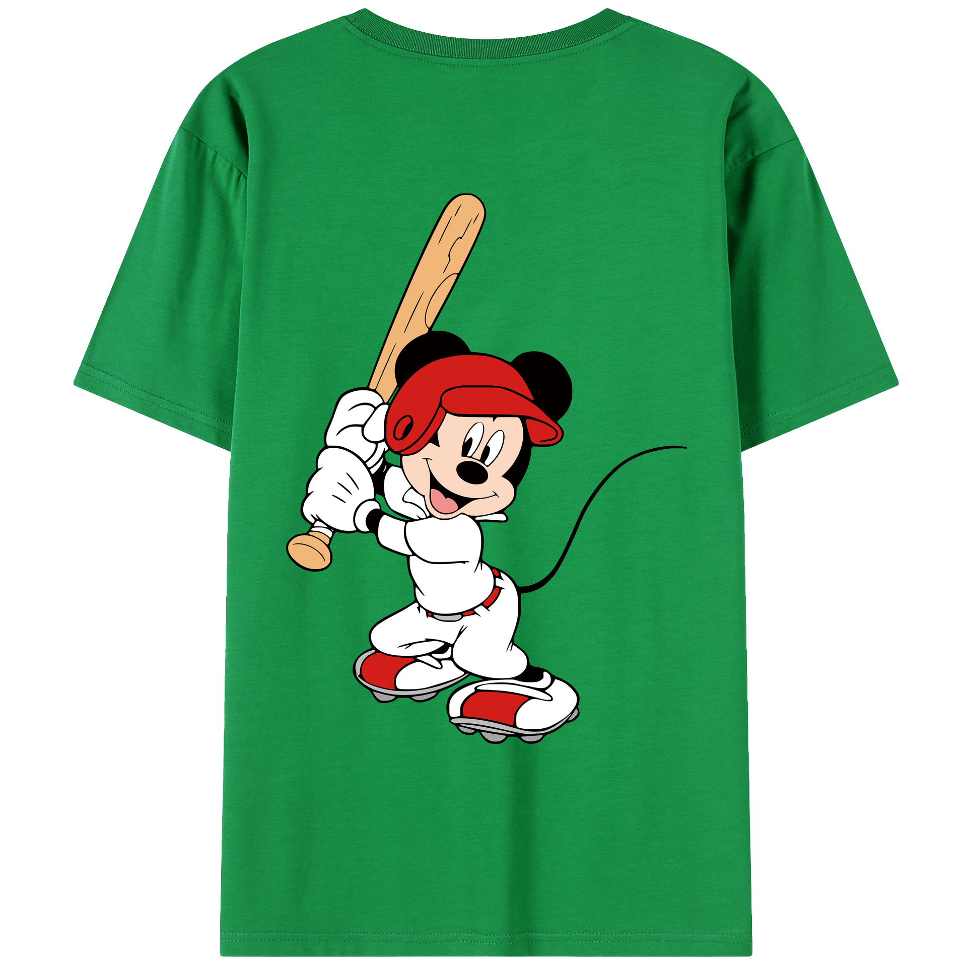（画像用） ミッキーマウス Mickey Mouse レディース半袖Tシャツ(バックプリント)