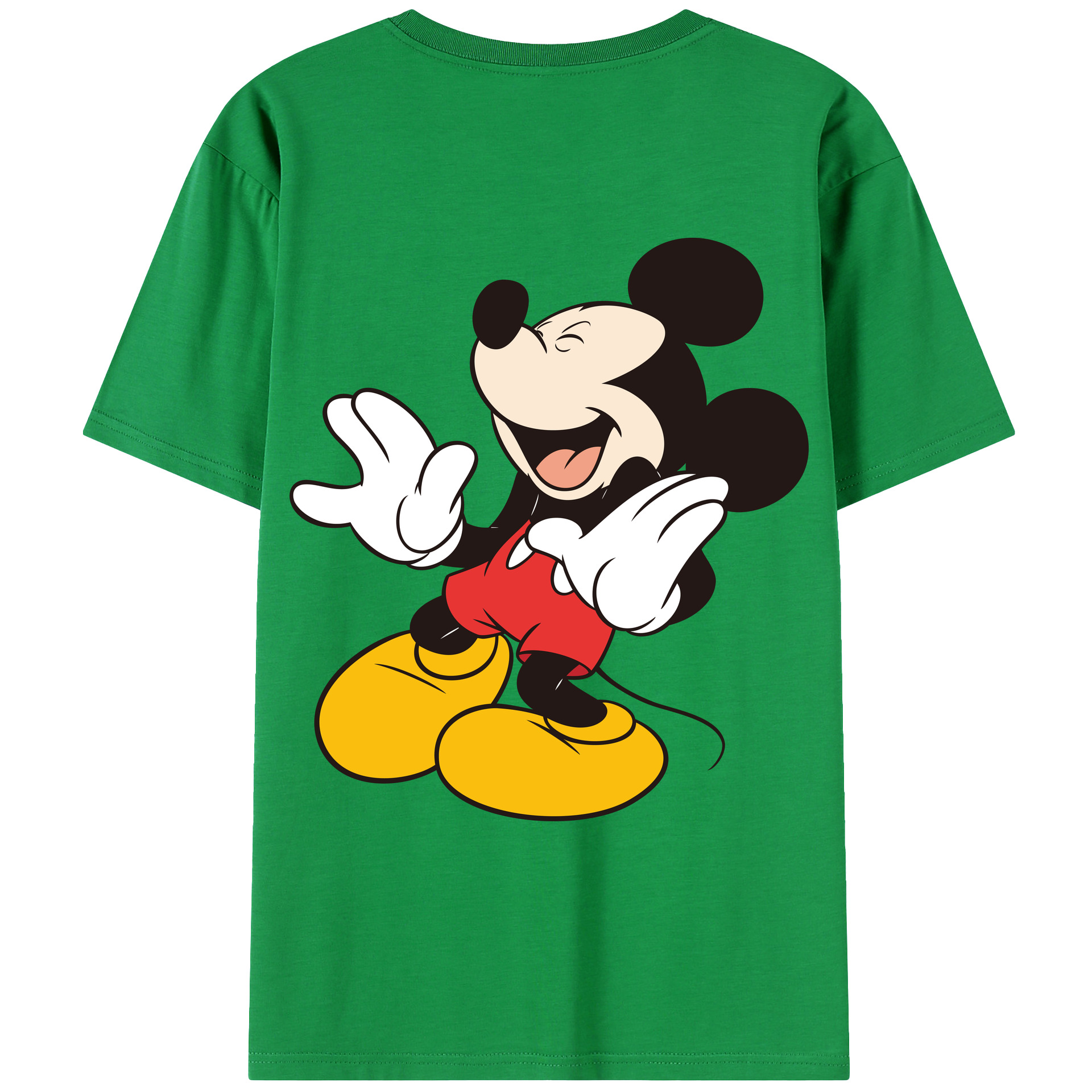 （画像用） ミッキーマウス Mickey Mouse レディース半袖Tシャツ(バックプリント)