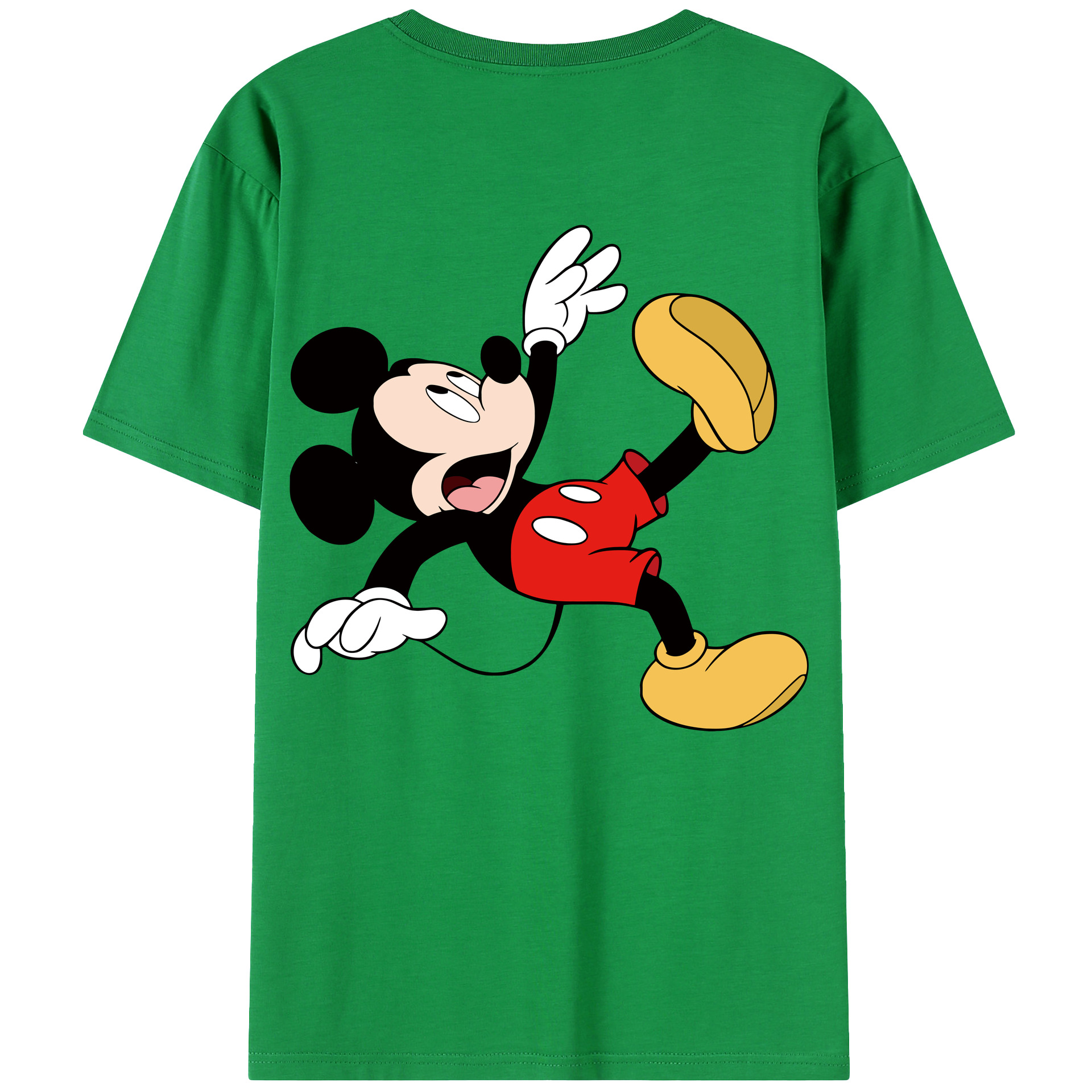 （画像用） ミッキーマウス Mickey Mouse レディース半袖Tシャツ(バックプリント)