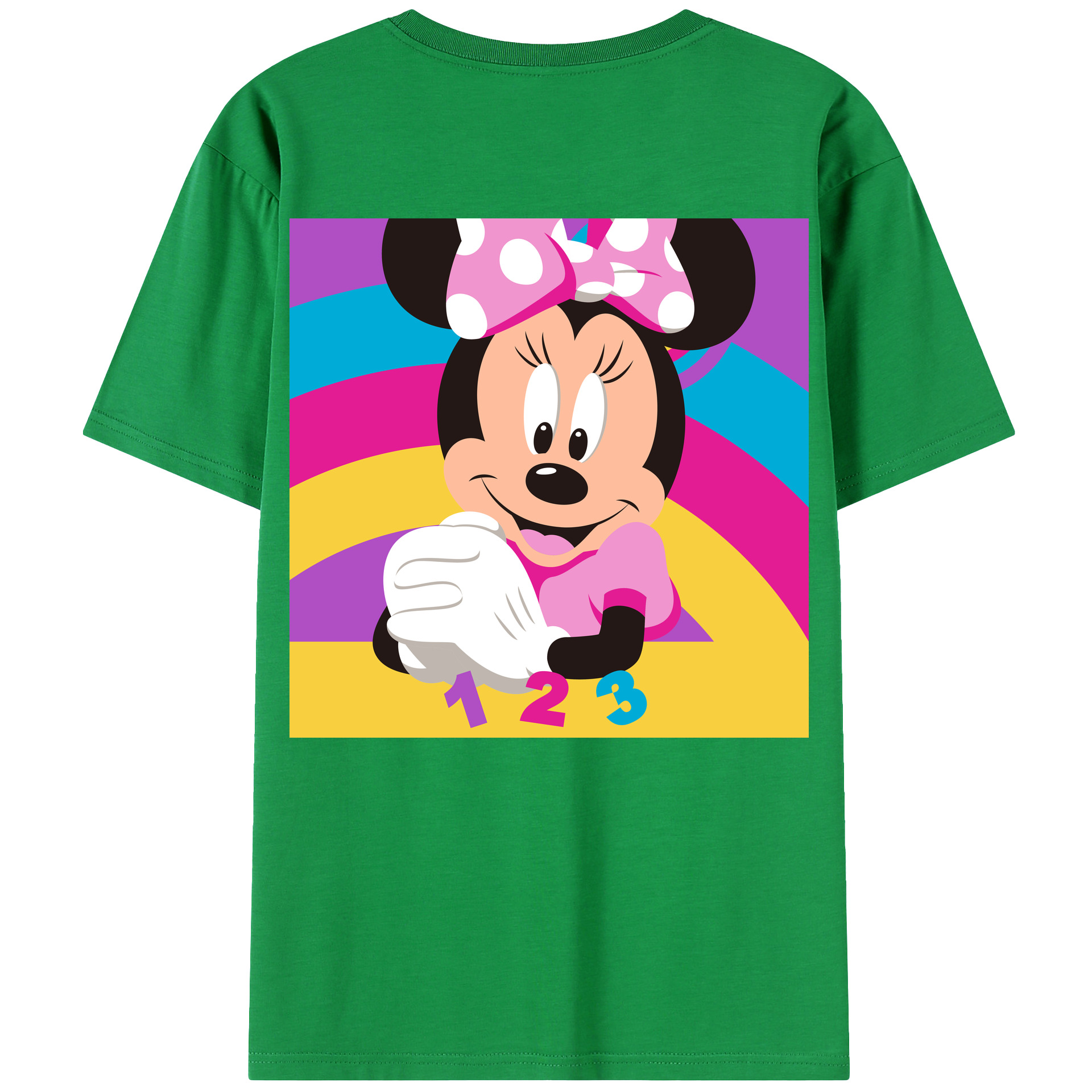 （画像用） ミッキーマウス Mickey Mouse レディース半袖Tシャツ(バックプリント)