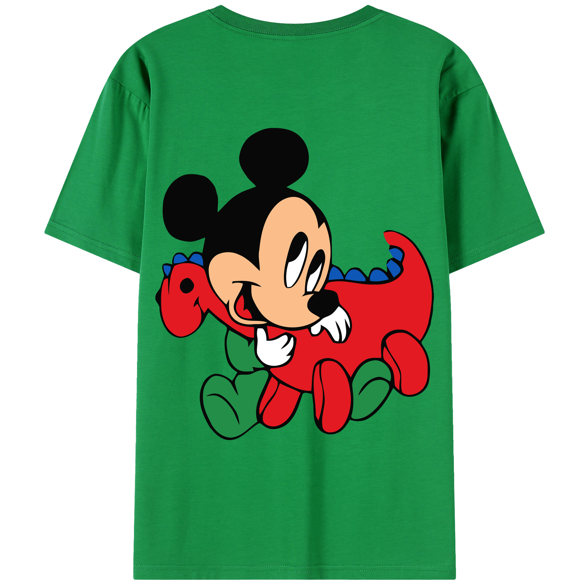 （画像用） ミッキーマウス Mickey Mouse レディース半袖Tシャツ(バックプリント)
