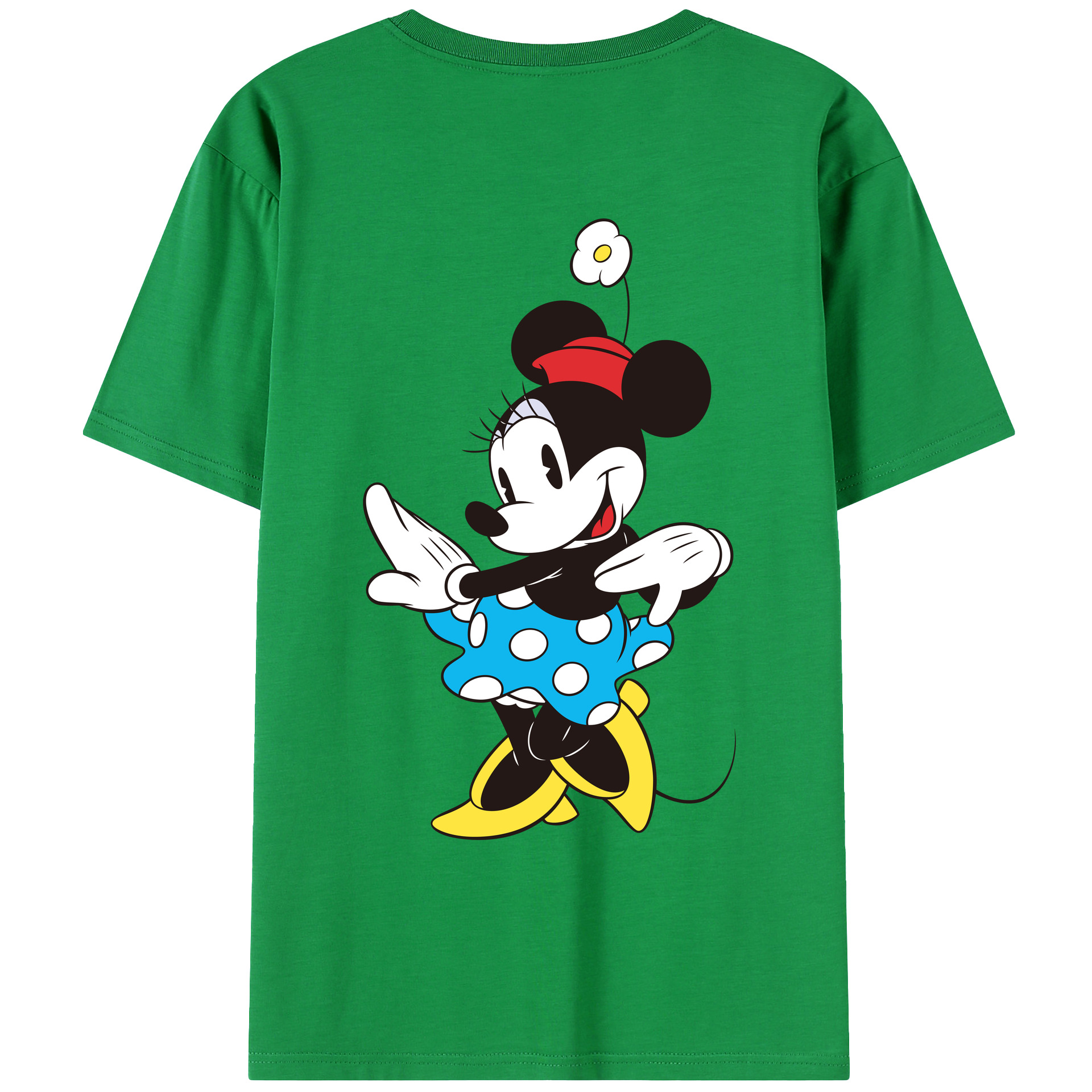 （画像用） ミッキーマウス Mickey Mouse レディース半袖Tシャツ(バックプリント)