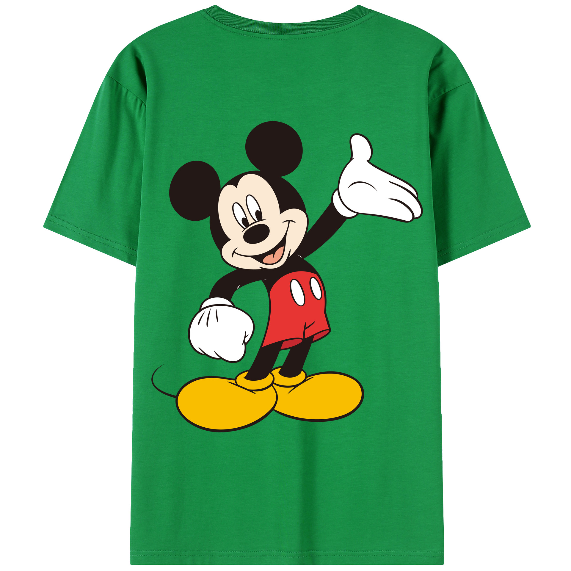 （画像用） ミッキーマウス Mickey Mouse レディース半袖Tシャツ(バックプリント)