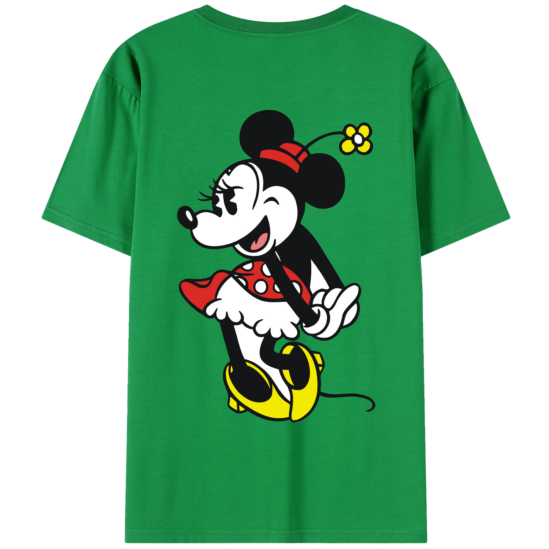 （画像用） ミッキーマウス Mickey Mouse レディース半袖Tシャツ(バックプリント)