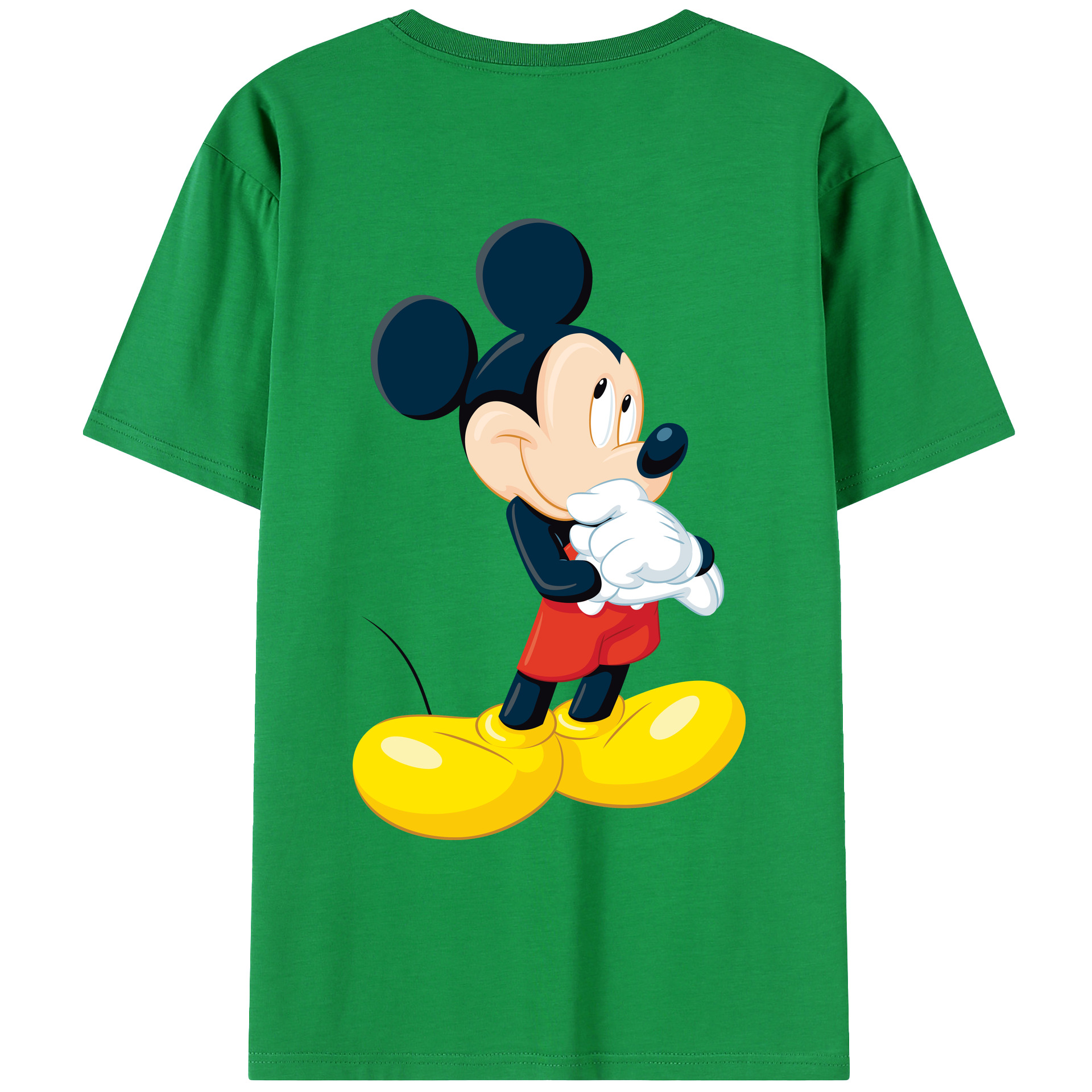 （画像用） ミッキーマウス Mickey Mouse レディース半袖Tシャツ(バックプリント)