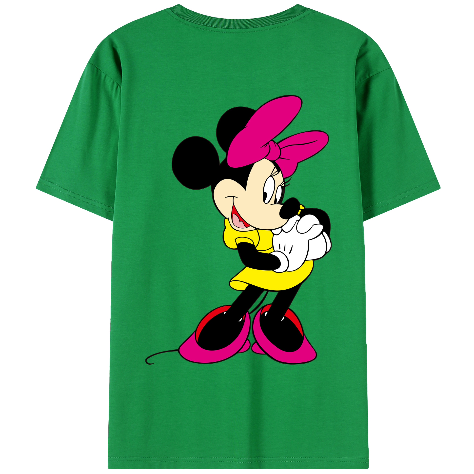 （画像用） ミッキーマウス Mickey Mouse レディース半袖Tシャツ(バックプリント)