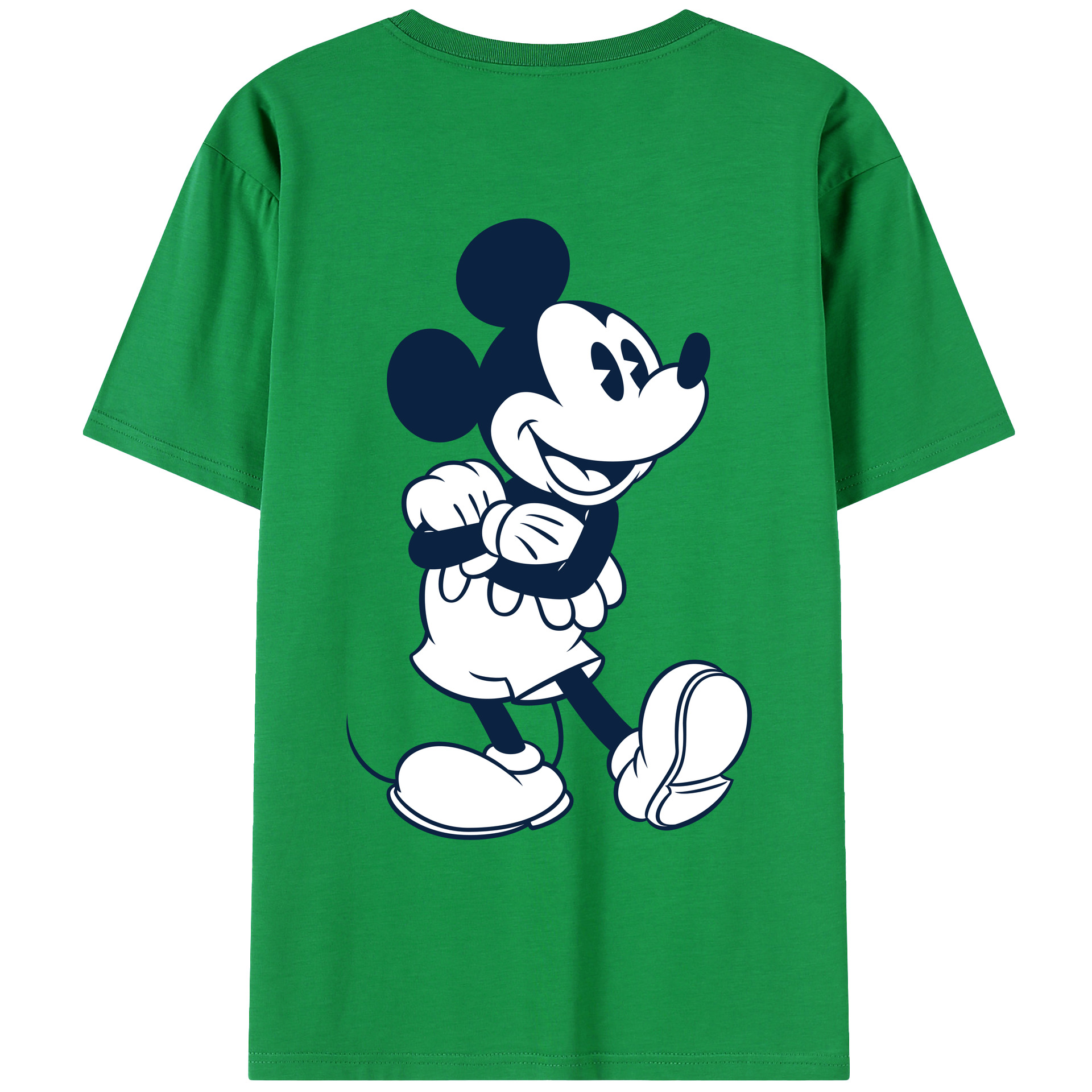 （画像用） ミッキーマウス Mickey Mouse レディース半袖Tシャツ(バックプリント)