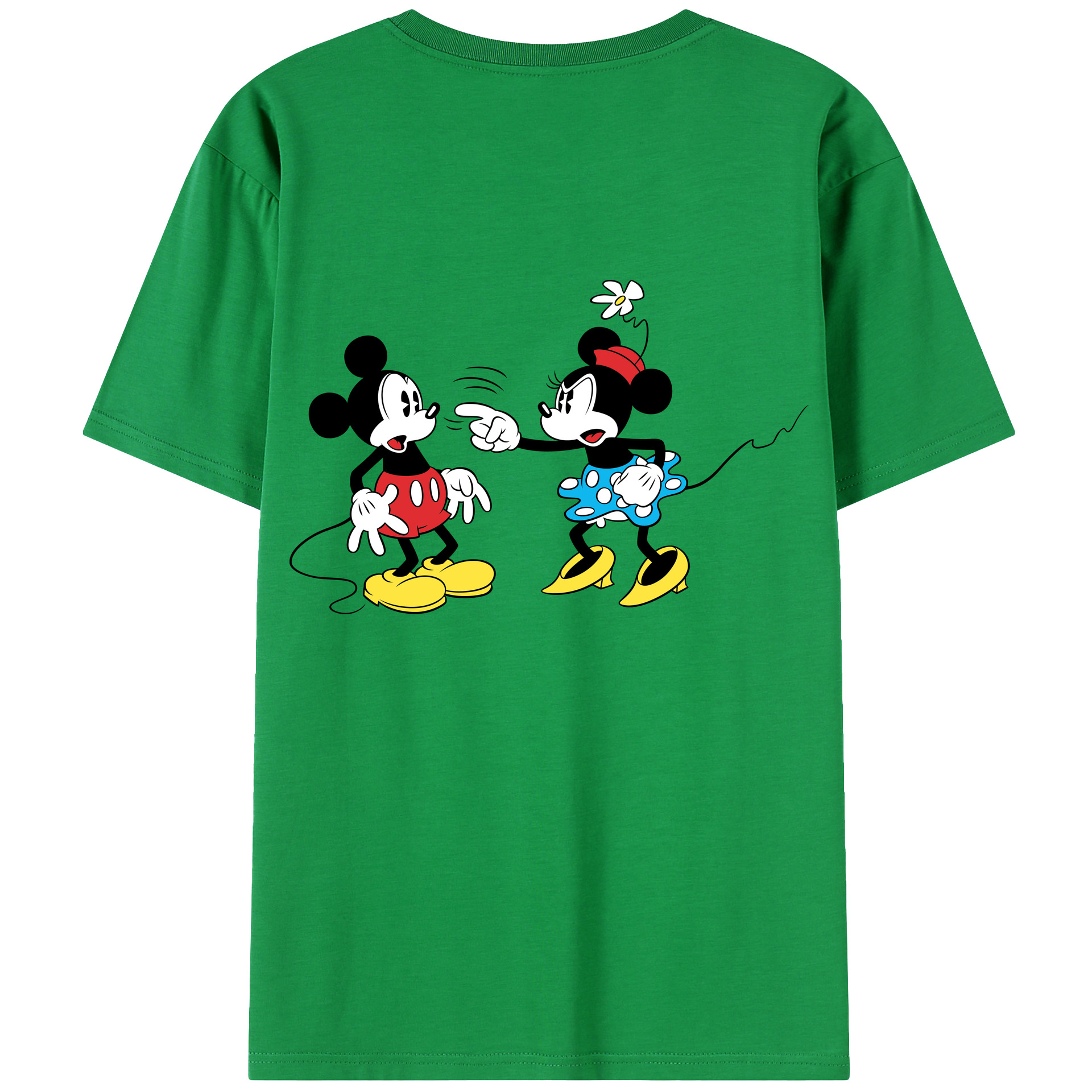 （画像用） ミッキーマウス Mickey Mouse レディース半袖Tシャツ(バックプリント)