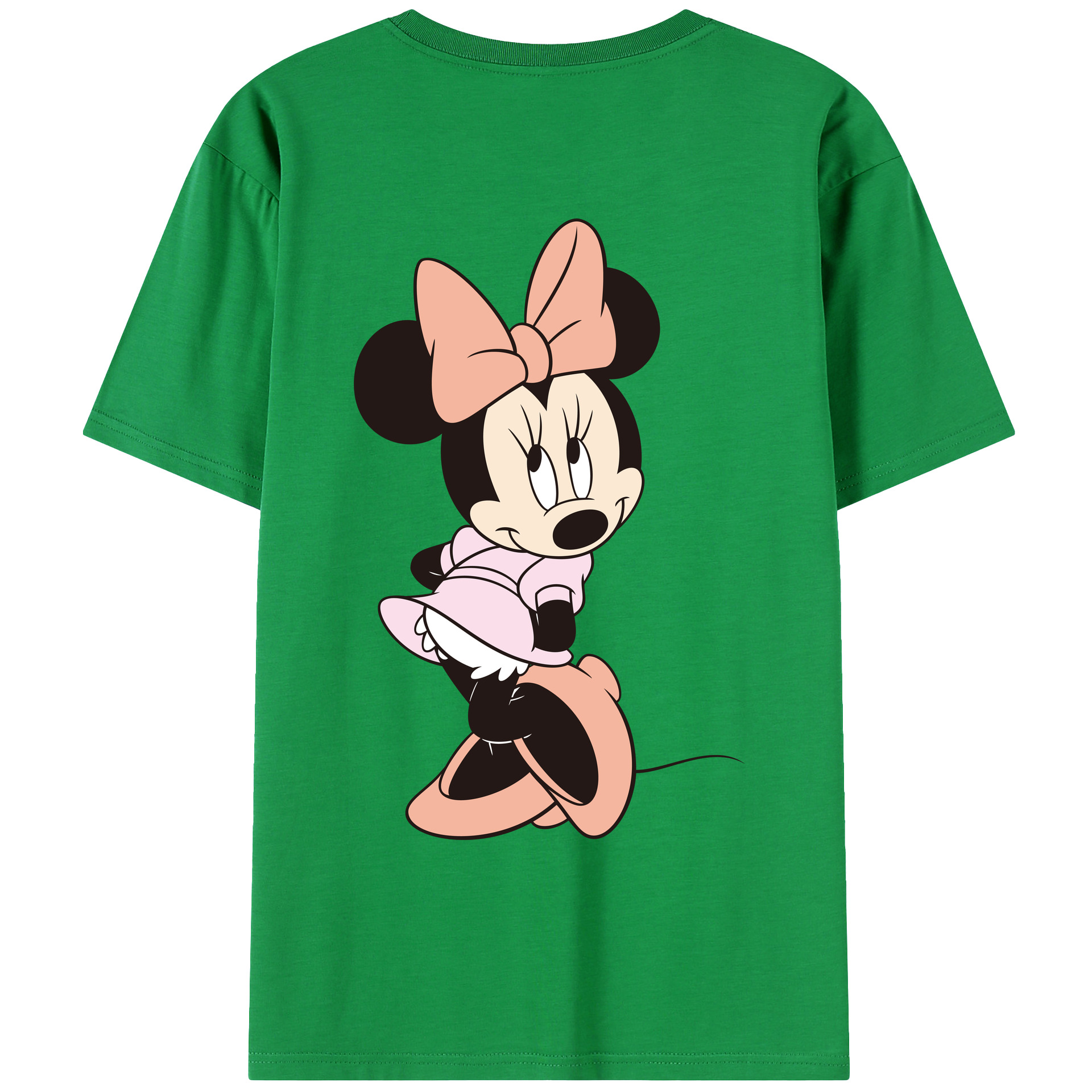 （画像用） ミッキーマウス Mickey Mouse レディース半袖Tシャツ(バックプリント)