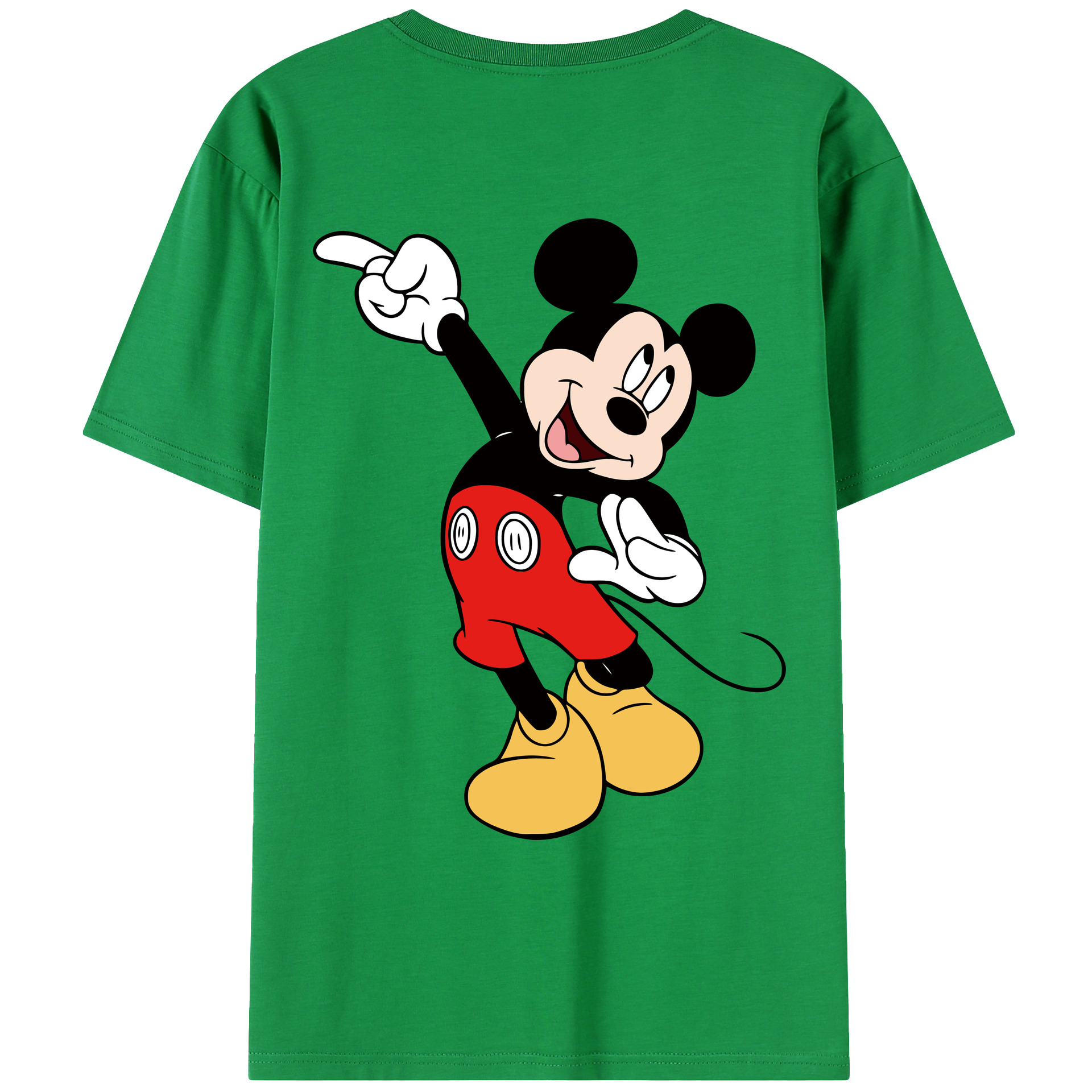 ミッキーマウス Mickey Mouse レディース半袖Tシャツ(バックプリント)