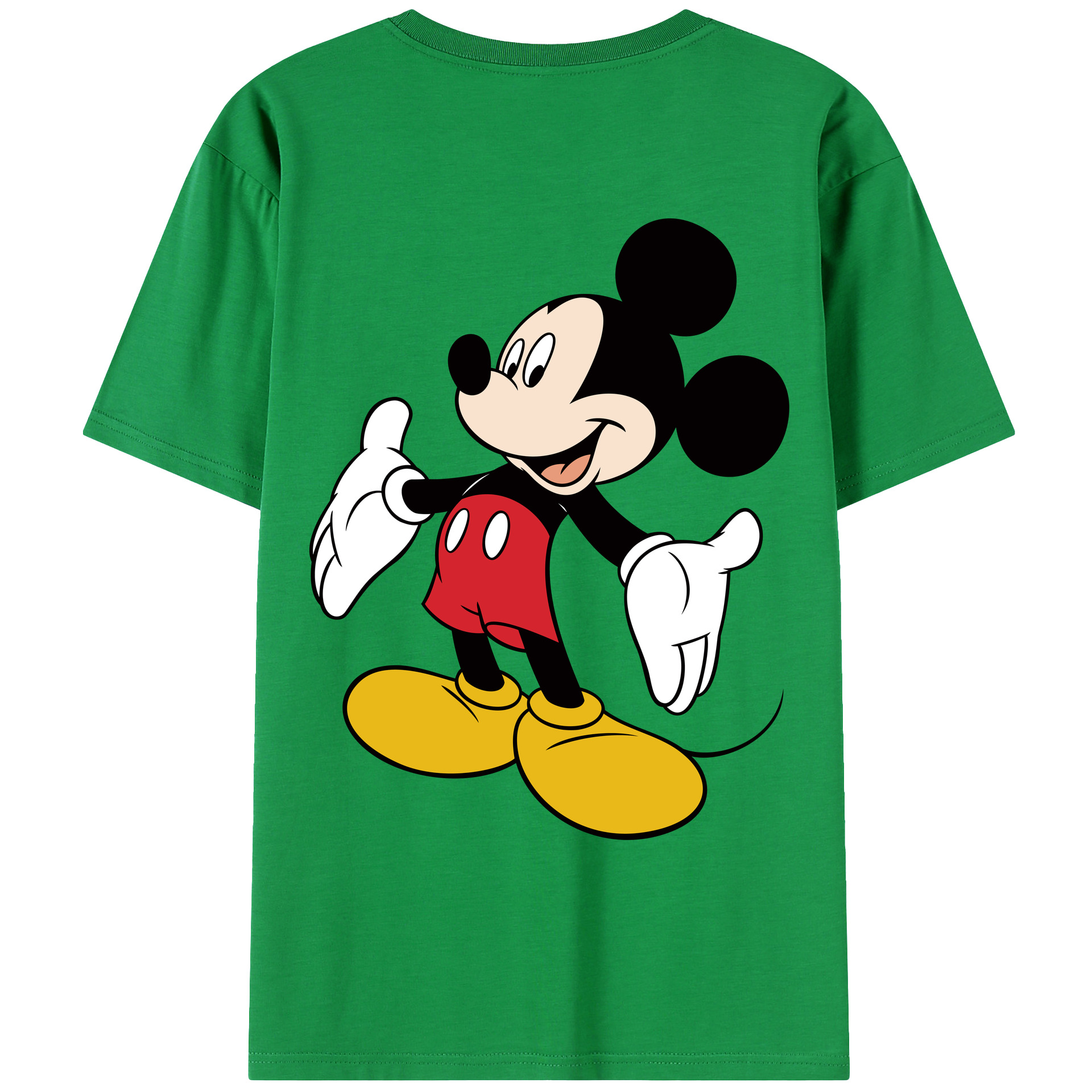 ミッキーマウス Mickey Mouse レディース半袖Tシャツ(バックプリント)