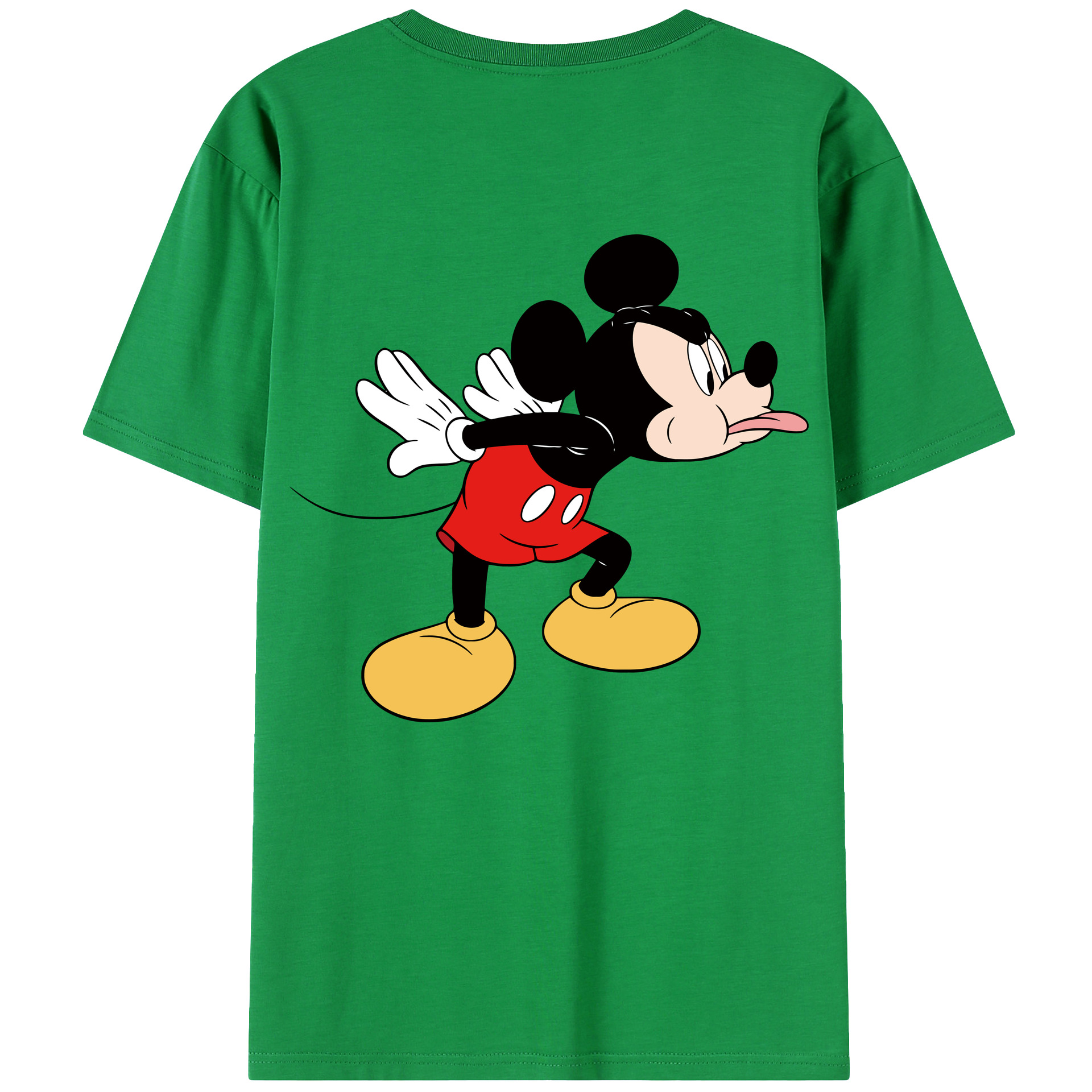 ミッキーマウス Mickey Mouse レディース半袖Tシャツ(バックプリント)