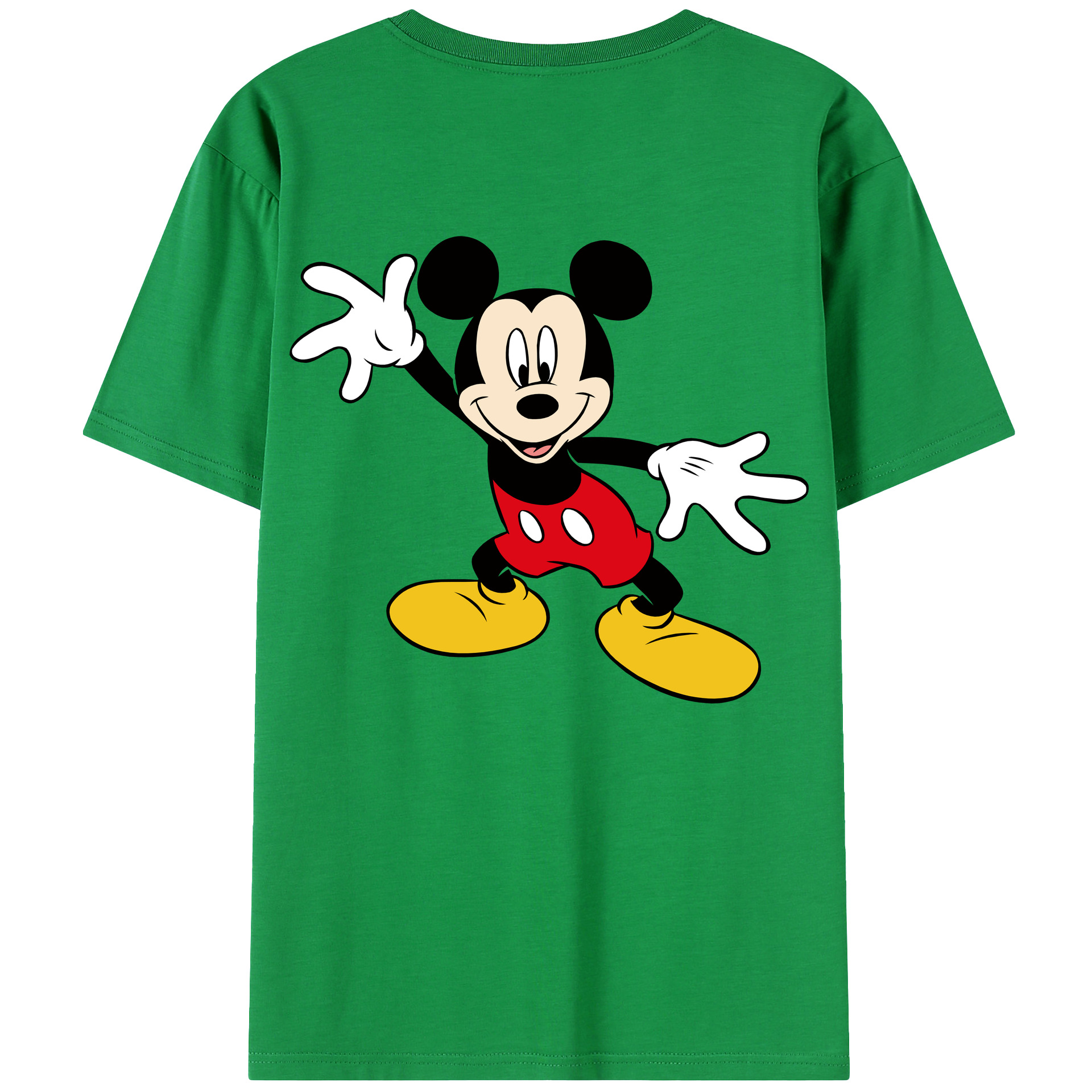 ミッキーマウス Mickey Mouse レディース半袖Tシャツ(バックプリント)