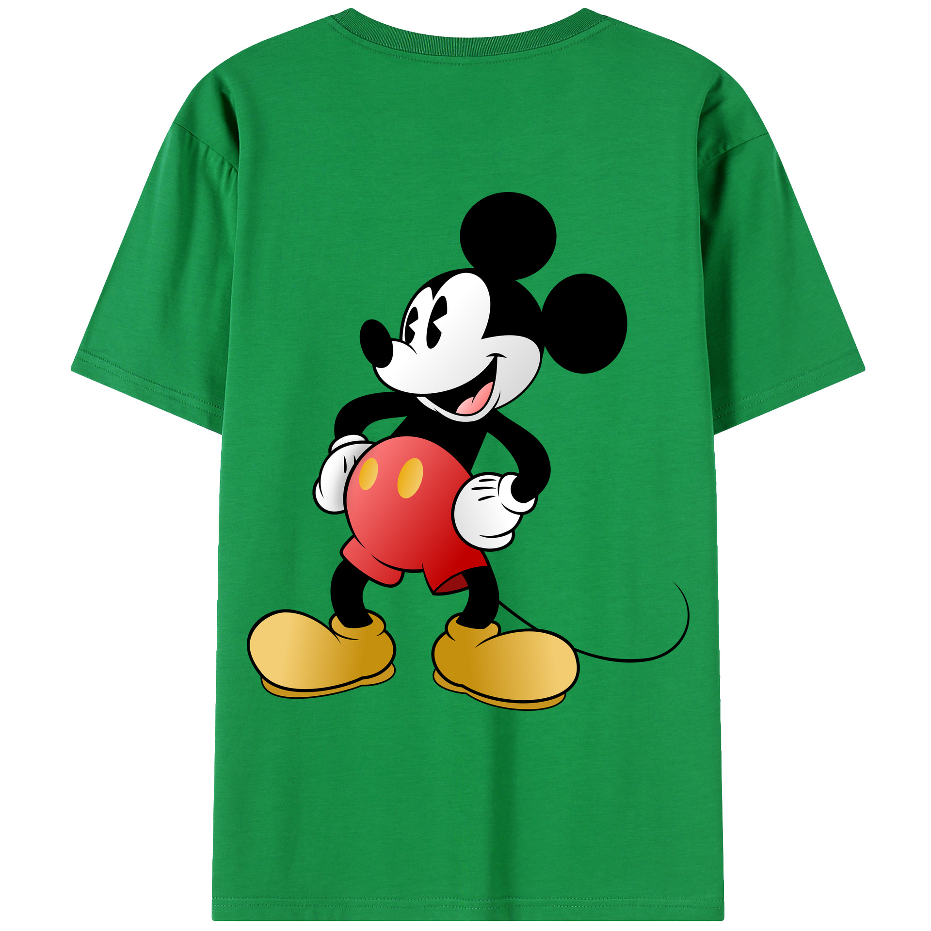 （画像用） ミッキーマウス Mickey Mouse レディース半袖Tシャツ(バックプリント)