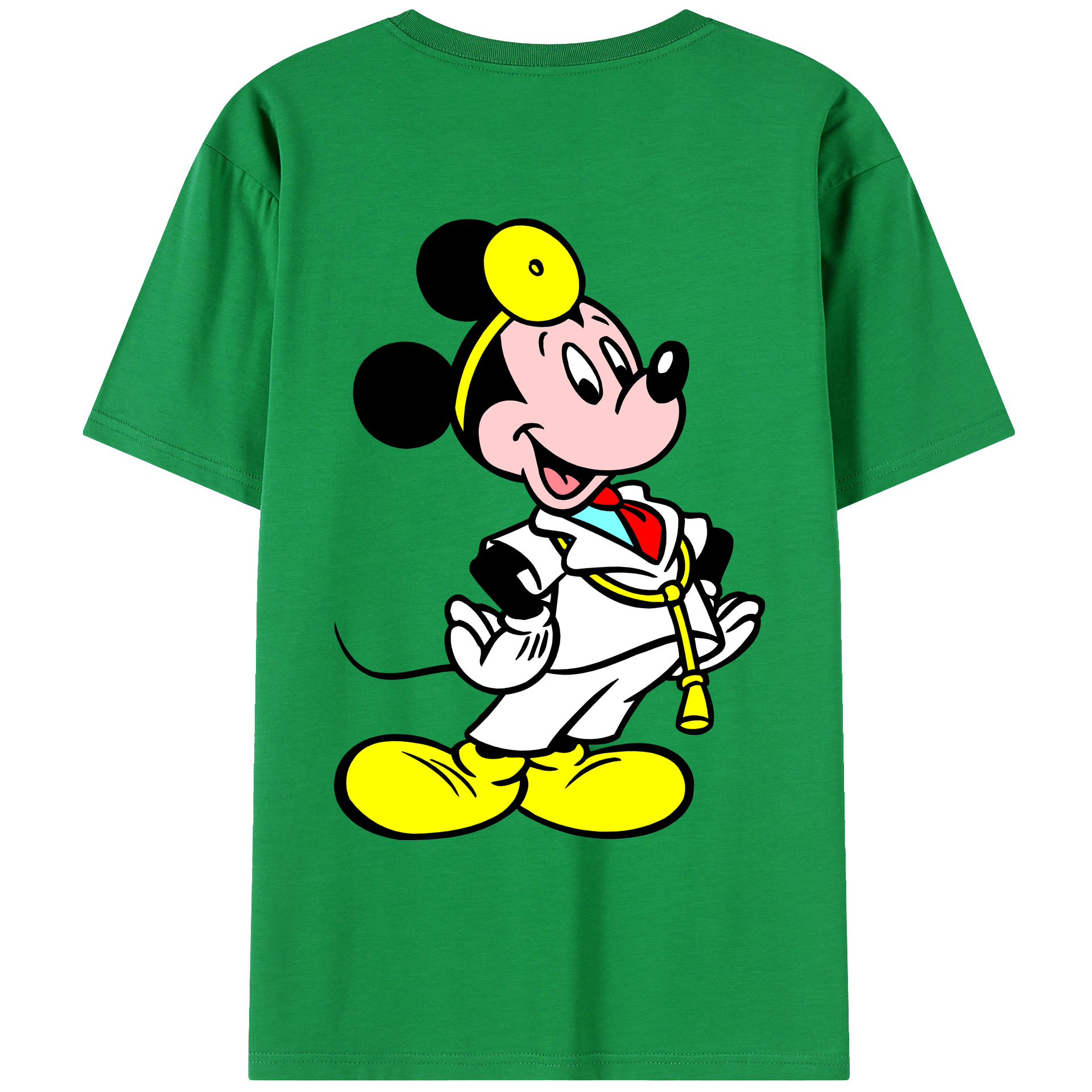 （画像用） ミッキーマウス Mickey Mouse レディース半袖Tシャツ(バックプリント)