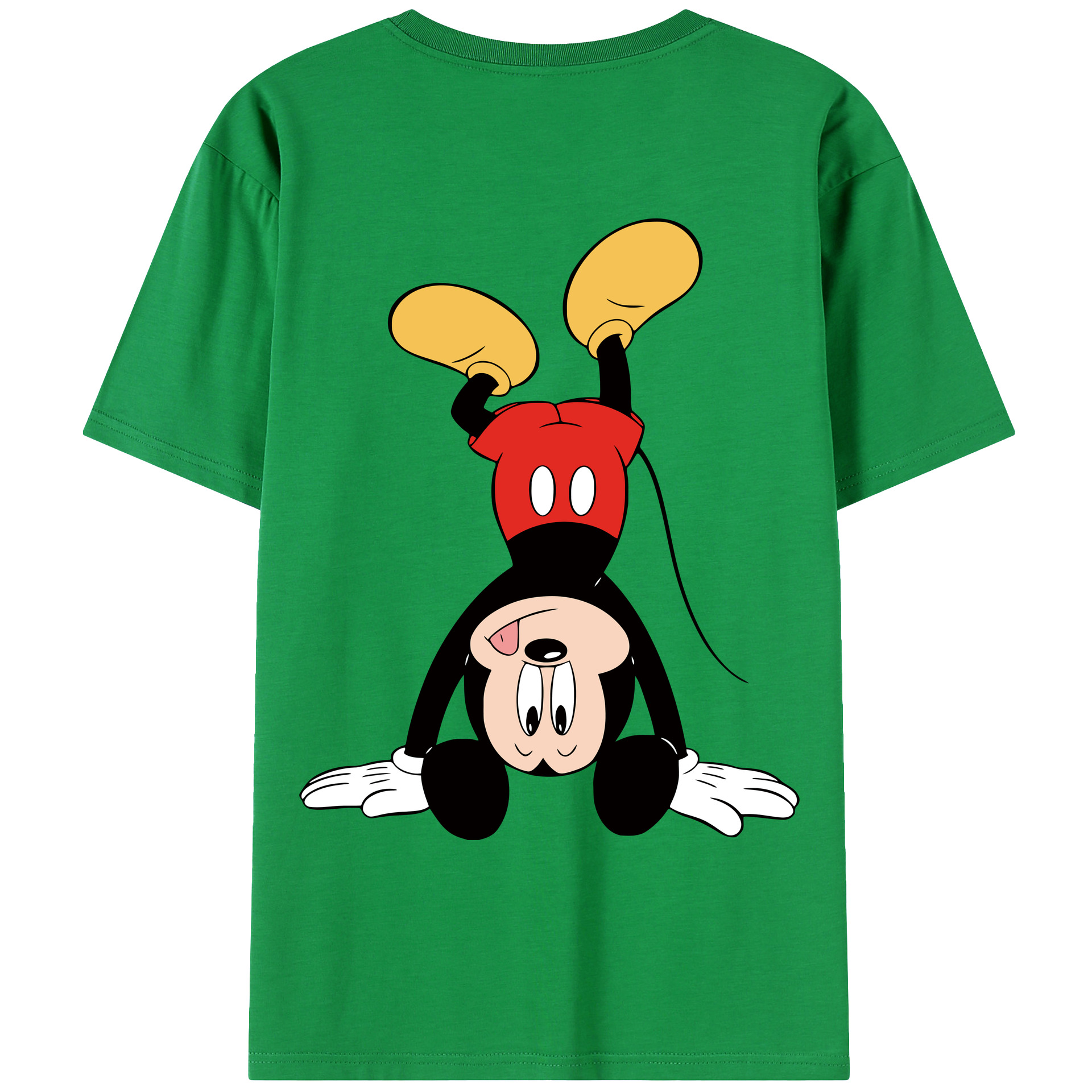 （画像用） ミッキーマウス Mickey Mouse レディース半袖Tシャツ(バックプリント)