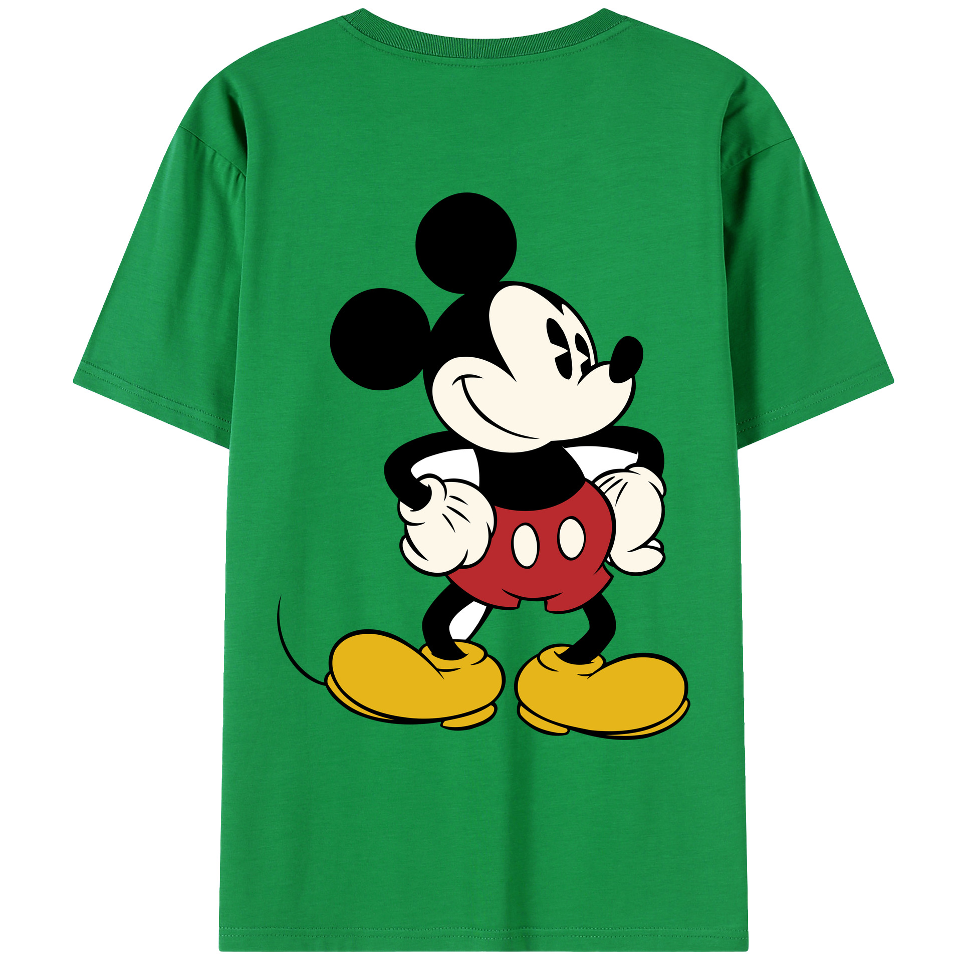 （画像用） ミッキーマウス Mickey Mouse レディース半袖Tシャツ(バックプリント)