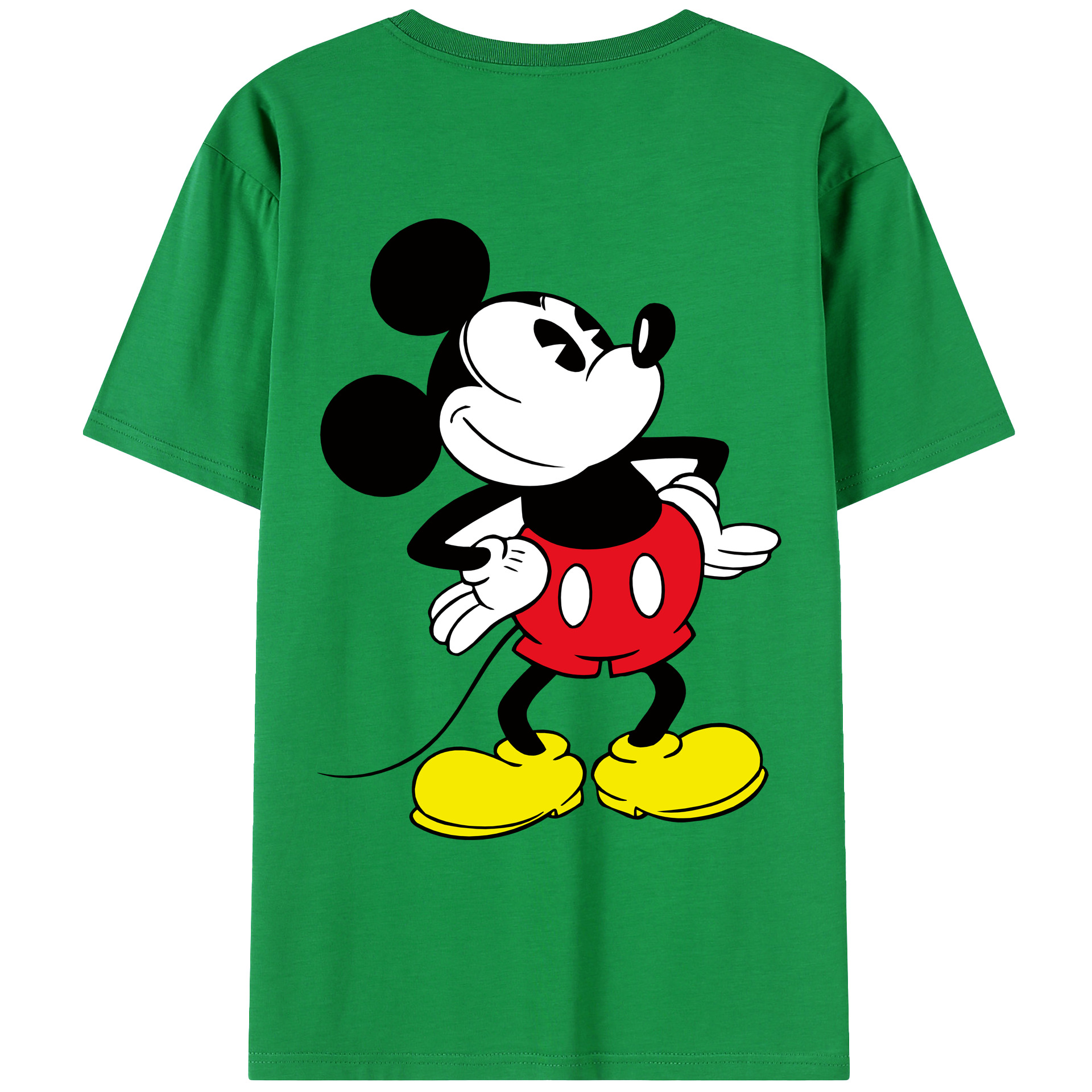 （画像用） ミッキーマウス Mickey Mouse レディース半袖Tシャツ(バックプリント)