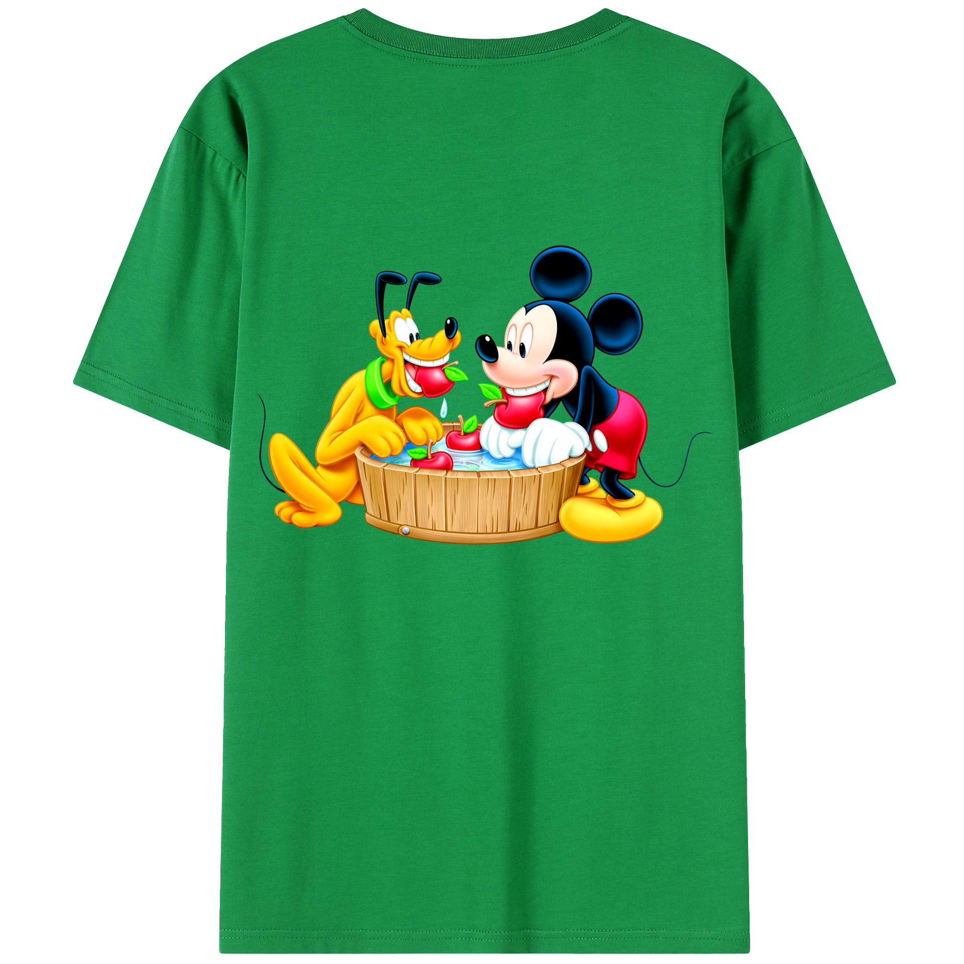 （画像用） ミッキーマウス Mickey Mouse レディース半袖Tシャツ(バックプリント)