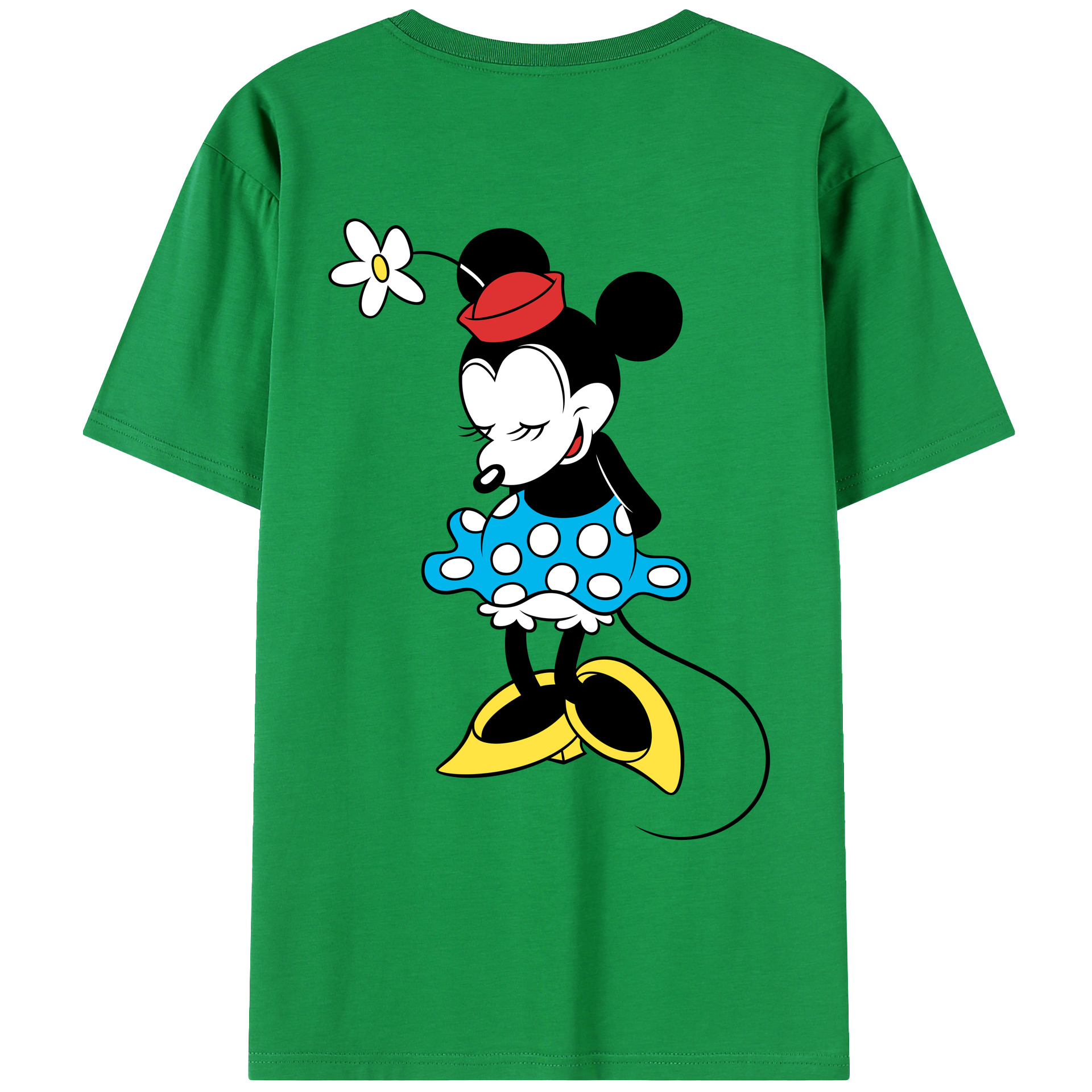 （画像用） ミッキーマウス Mickey Mouse レディース半袖Tシャツ(バックプリント)