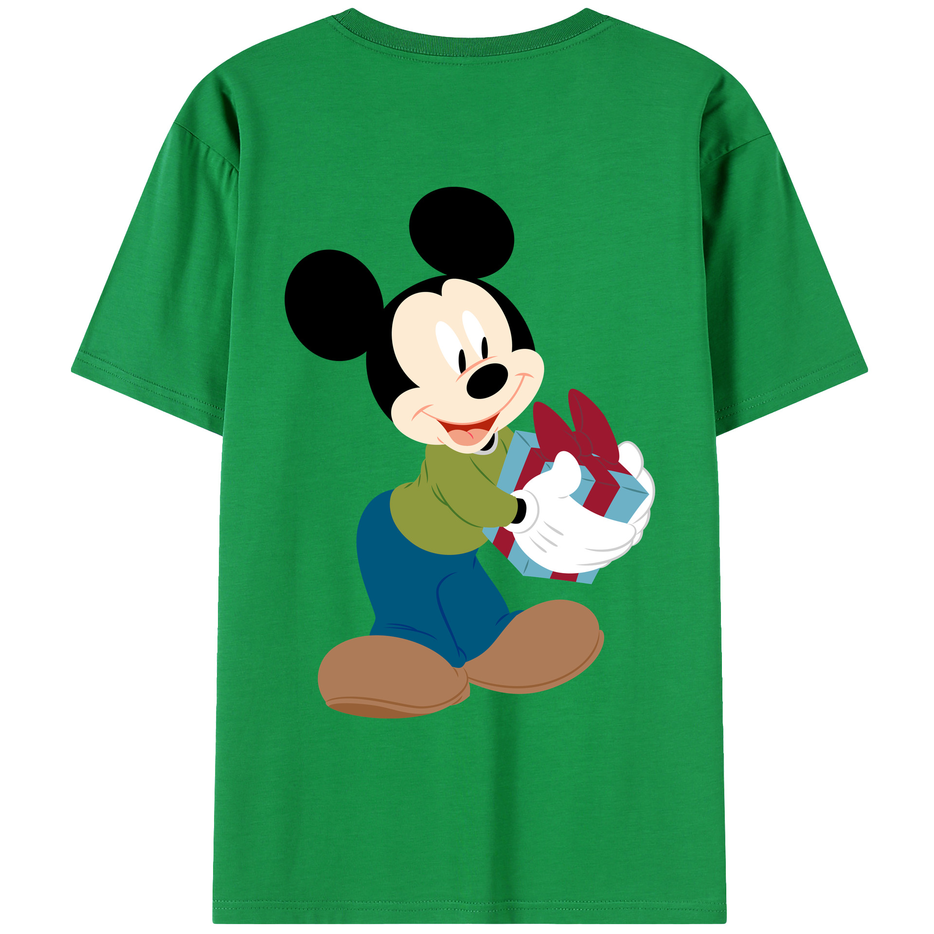 （画像用） ミッキーマウス Mickey Mouse レディース半袖Tシャツ(バックプリント)