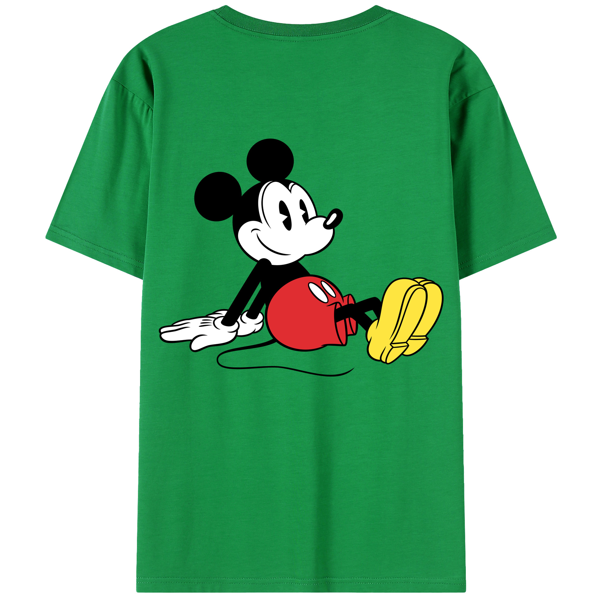 （画像用） ミッキーマウス Mickey Mouse レディース半袖Tシャツ(バックプリント)