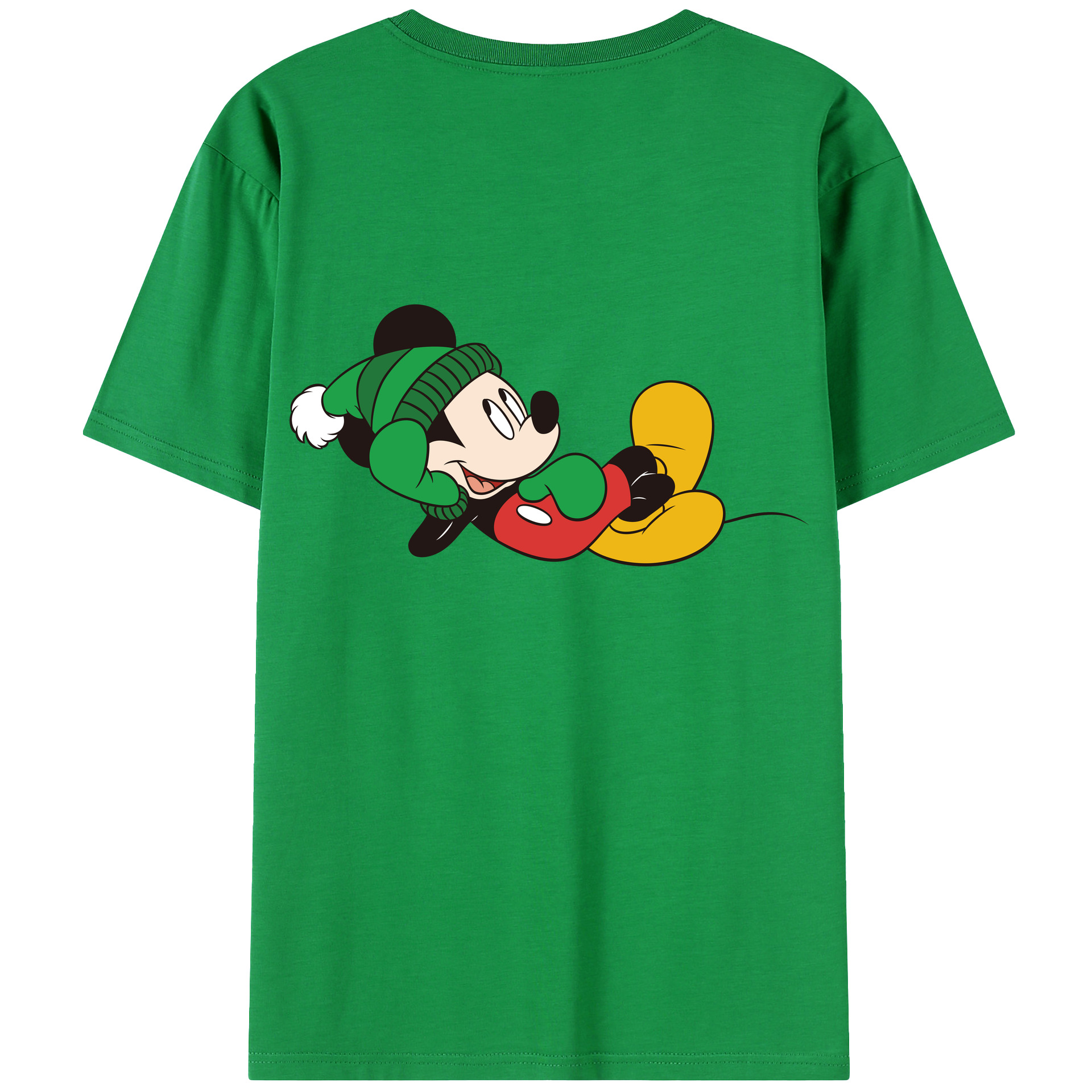 （画像用） ミッキーマウス Mickey Mouse レディース半袖Tシャツ(バックプリント)