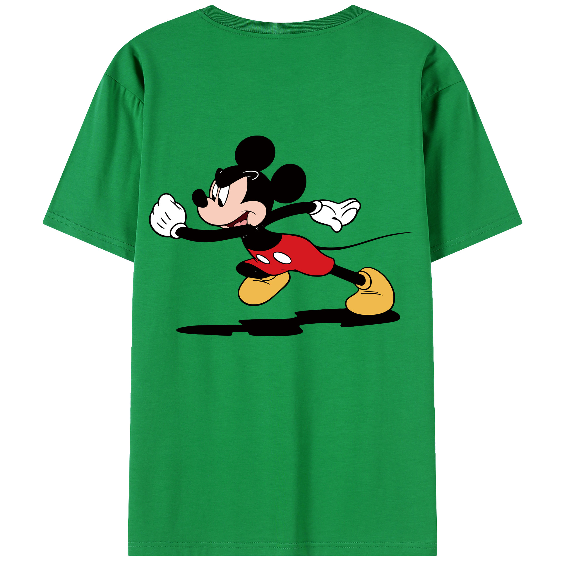 （画像用） ミッキーマウス Mickey Mouse レディース半袖Tシャツ(バックプリント)