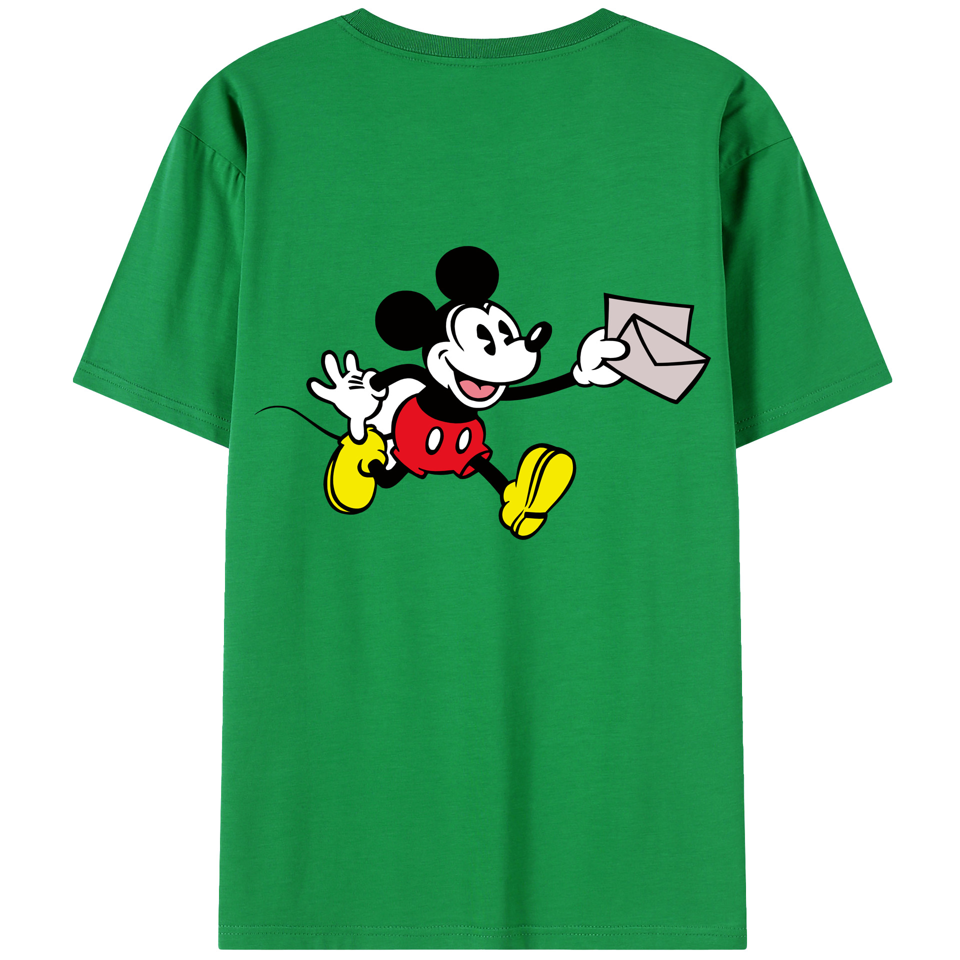 （画像用） ミッキーマウス Mickey Mouse レディース半袖Tシャツ(バックプリント)