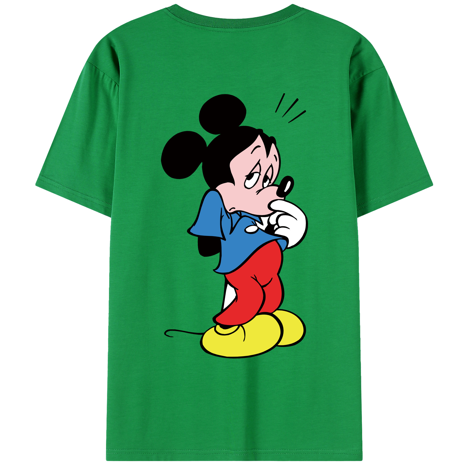 （画像用） ミッキーマウス Mickey Mouse レディース半袖Tシャツ(バックプリント)