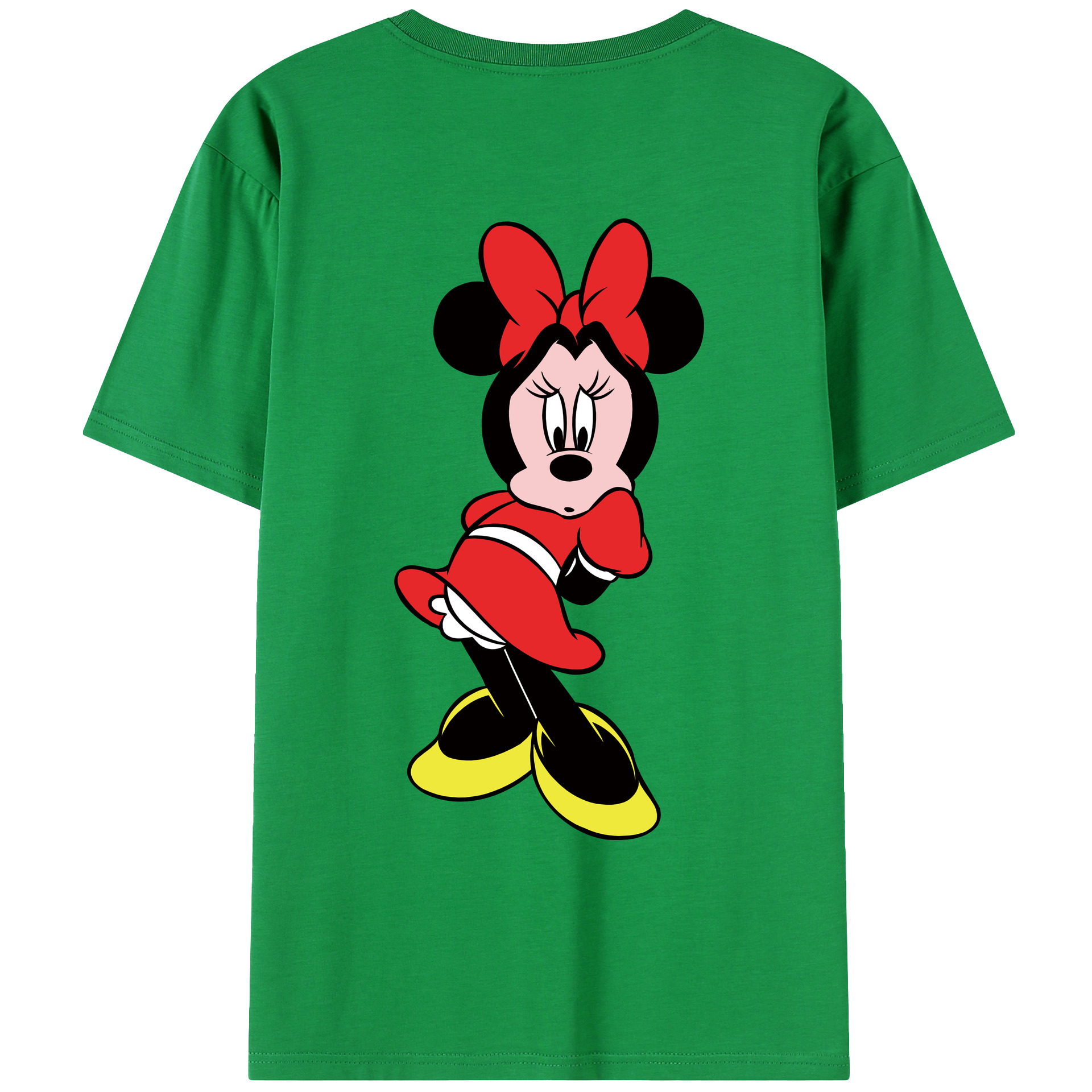 （画像用） ミッキーマウス Mickey Mouse レディース半袖Tシャツ(バックプリント)