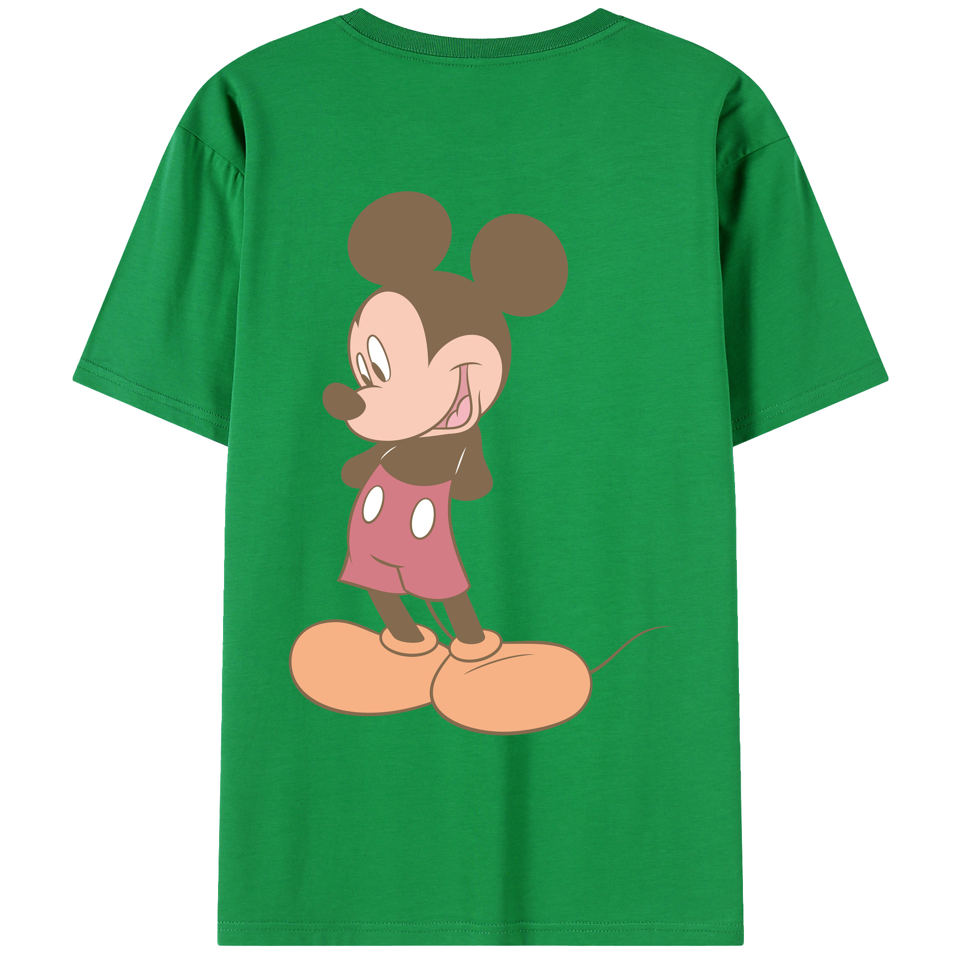 （画像用） ミッキーマウス Mickey Mouse レディース半袖Tシャツ(バックプリント)