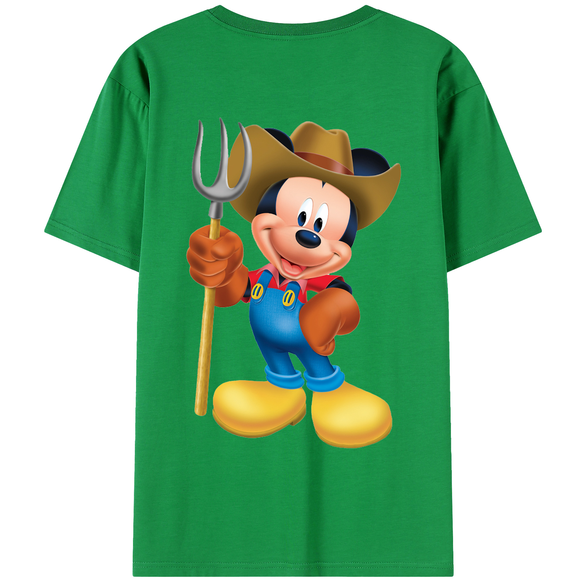 （画像用） ミッキーマウス Mickey Mouse レディース半袖Tシャツ(バックプリント)