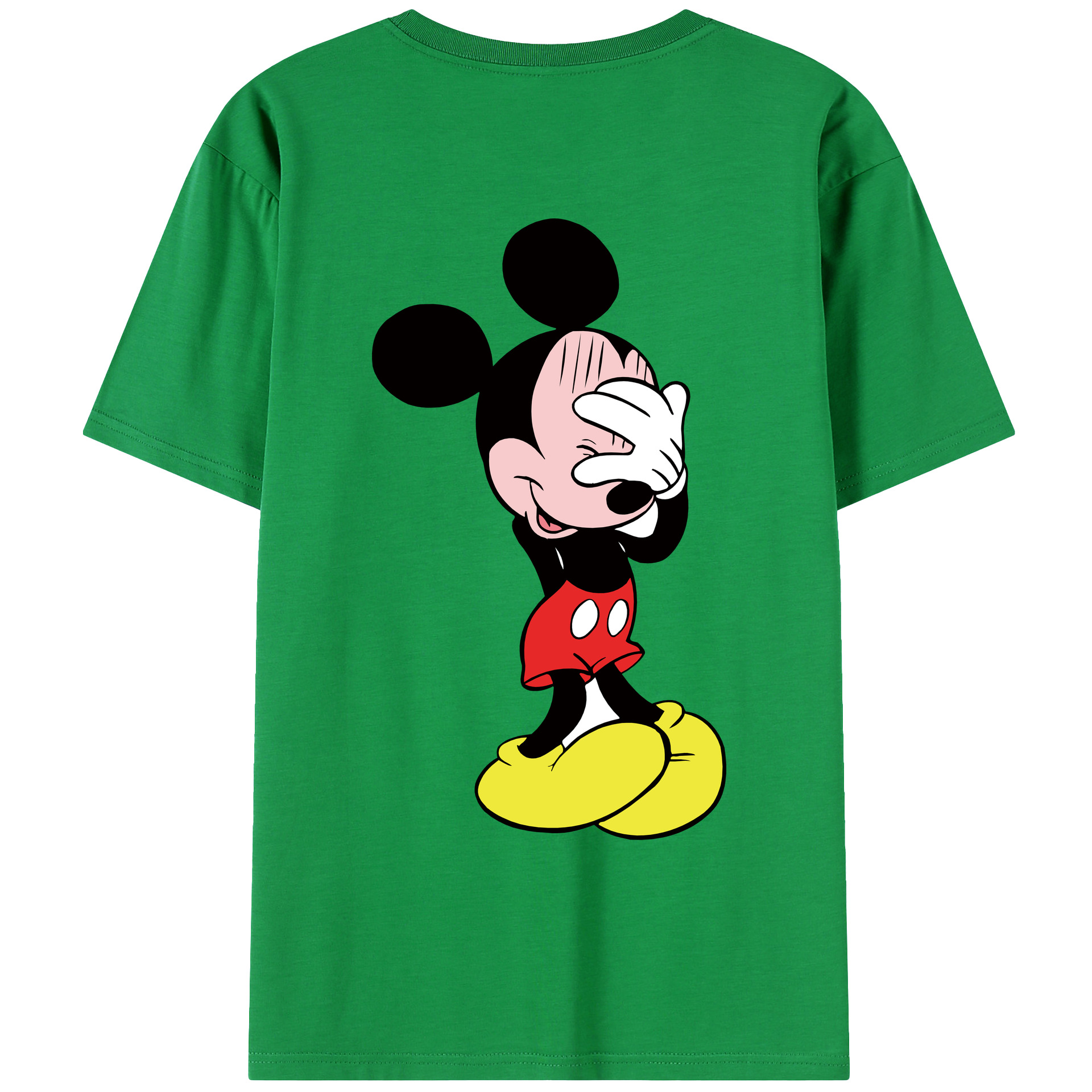 （画像用） ミッキーマウス Mickey Mouse レディース半袖Tシャツ(バックプリント)