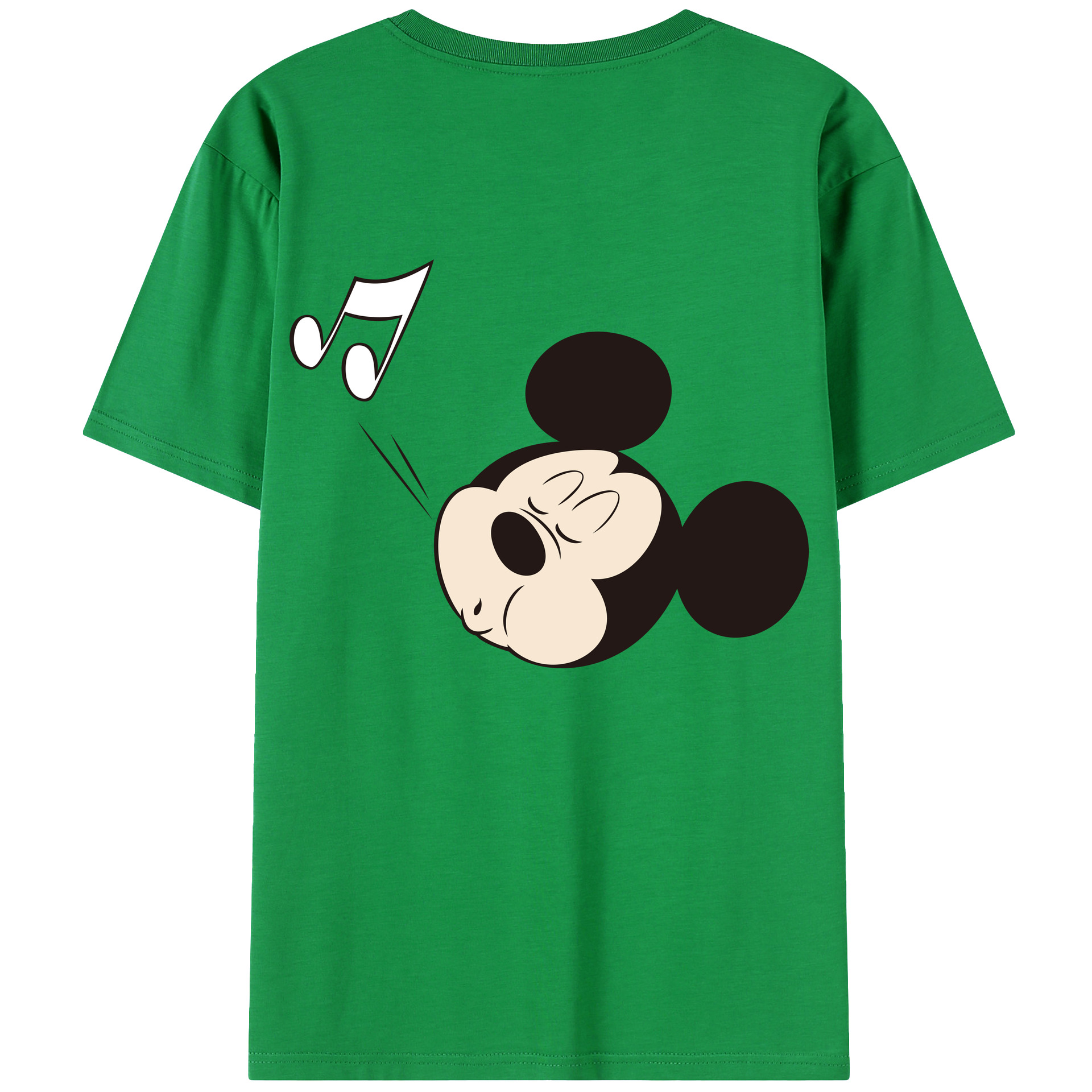 （画像用） ミッキーマウス Mickey Mouse レディース半袖Tシャツ(バックプリント)